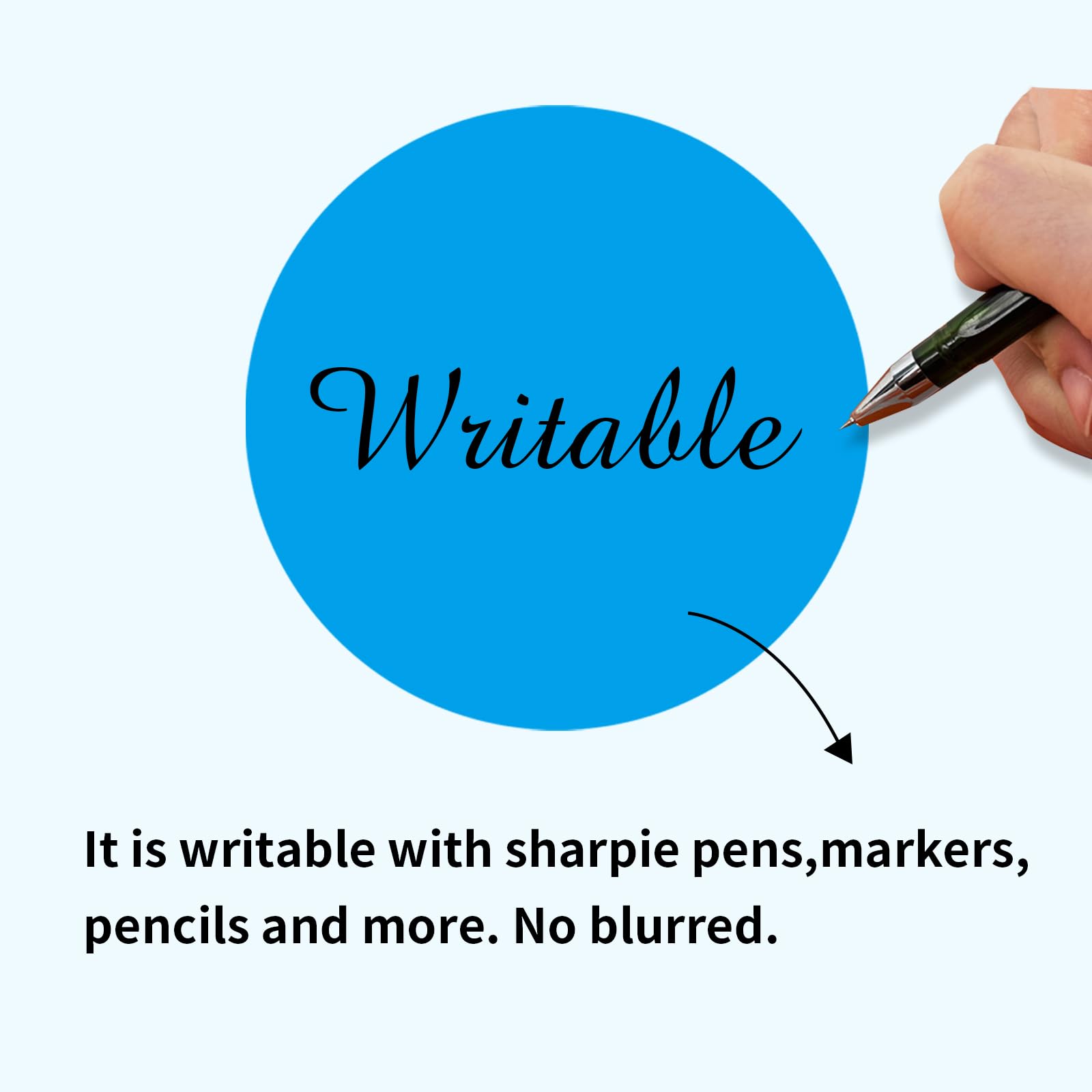 STARLIBOO 4 Inch Removable Dot Stickers - Round Writable Price Labels for Office, Garage Sales & Yard Sales (Blue) | Perfect for Pricing, Organizing & DIY Projects
