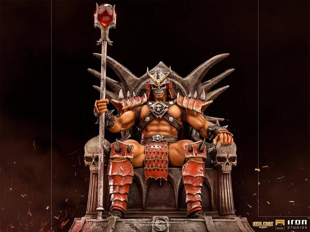 Iron Studios Mortal Kombat Shao Khan Deluxe BDS Art Scale 1/10 Statue - Premium Collectible for Gamers & Fans | Perfect for Display in Home, Office, or Gaming Room