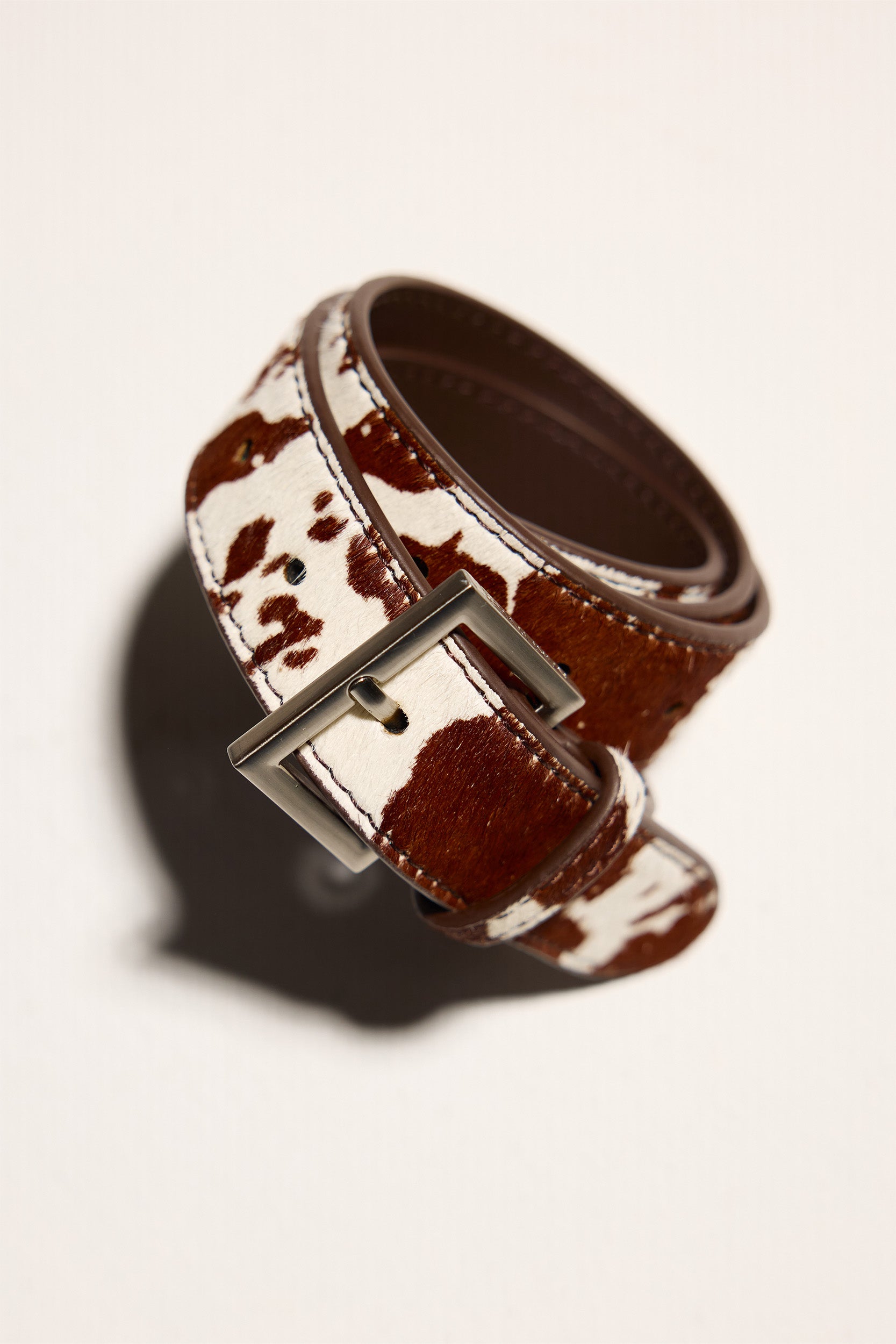 The Duke Genuine Leather Cow Print Belt for Men - Stylish Western Fashion Accessory for Jeans, Suits & Casual Outfits