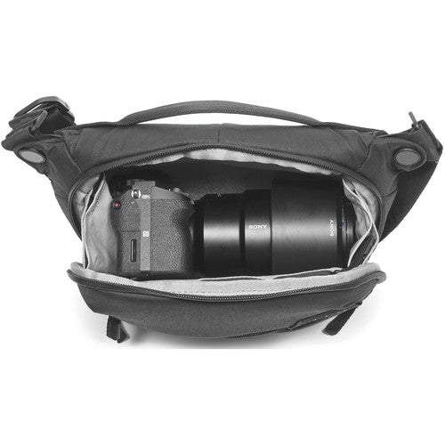 Peak Design Everyday Sling Bag 3L (Black) - Compact Camera Bag for DSLR & Mirrorless - Perfect for Travel, Hiking & Urban Commute