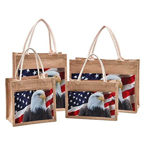 Eco-Friendly Jute Tote Bag for Women - Large Reusable Burlap Shopping Bag with Sturdy Handles - Perfect for Beach, Grocery, Teacher Gifts & Bridesmaid Wedding Favors | Sustainable Fashion Accessory for Everyday Use