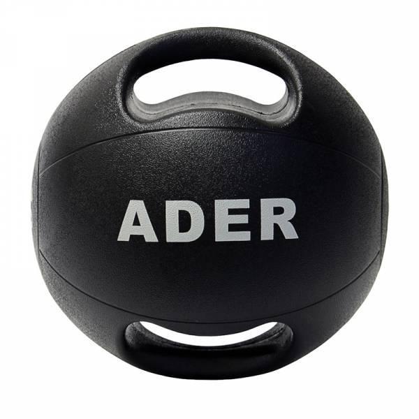 Ader Double Grip Medicine Ball - 6LB/8LB/10LB Weighted Exercise Ball for Strength Training, CrossFit, Yoga & Home Gym Workouts - Perfect for Athletes, Fitness Enthusiasts & Physical Therapy