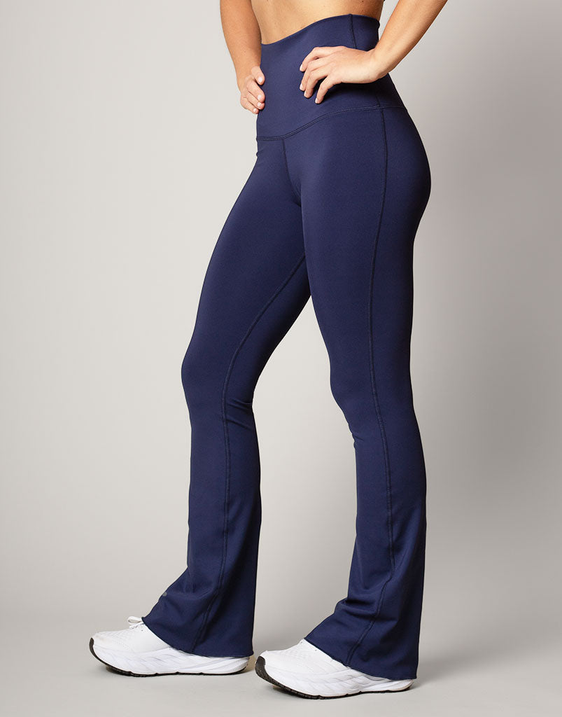 High-Waisted Freestyle Flare Leggings for Women - Stretchy Yoga Pants with Ink Print - Perfect for Yoga, Workouts & Casual Wear