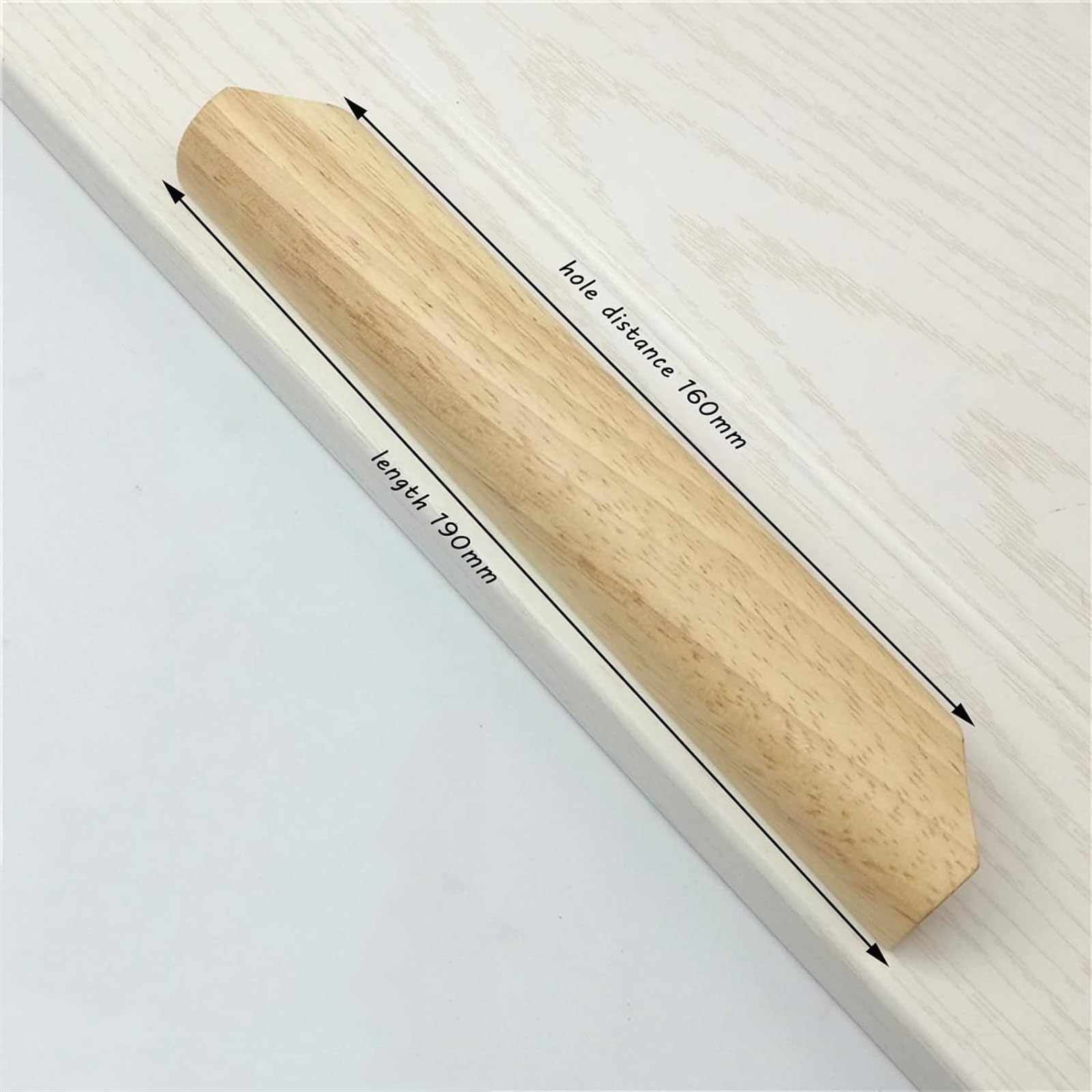 Vintage Wooden Cabinet Handles & Drawer Pulls - 160mm Hole Spacing - Elegant Bow Design for Kitchen, Wardrobe & Cupboard - Durable Wooden Knobs for Home & Office Furniture Upgrade