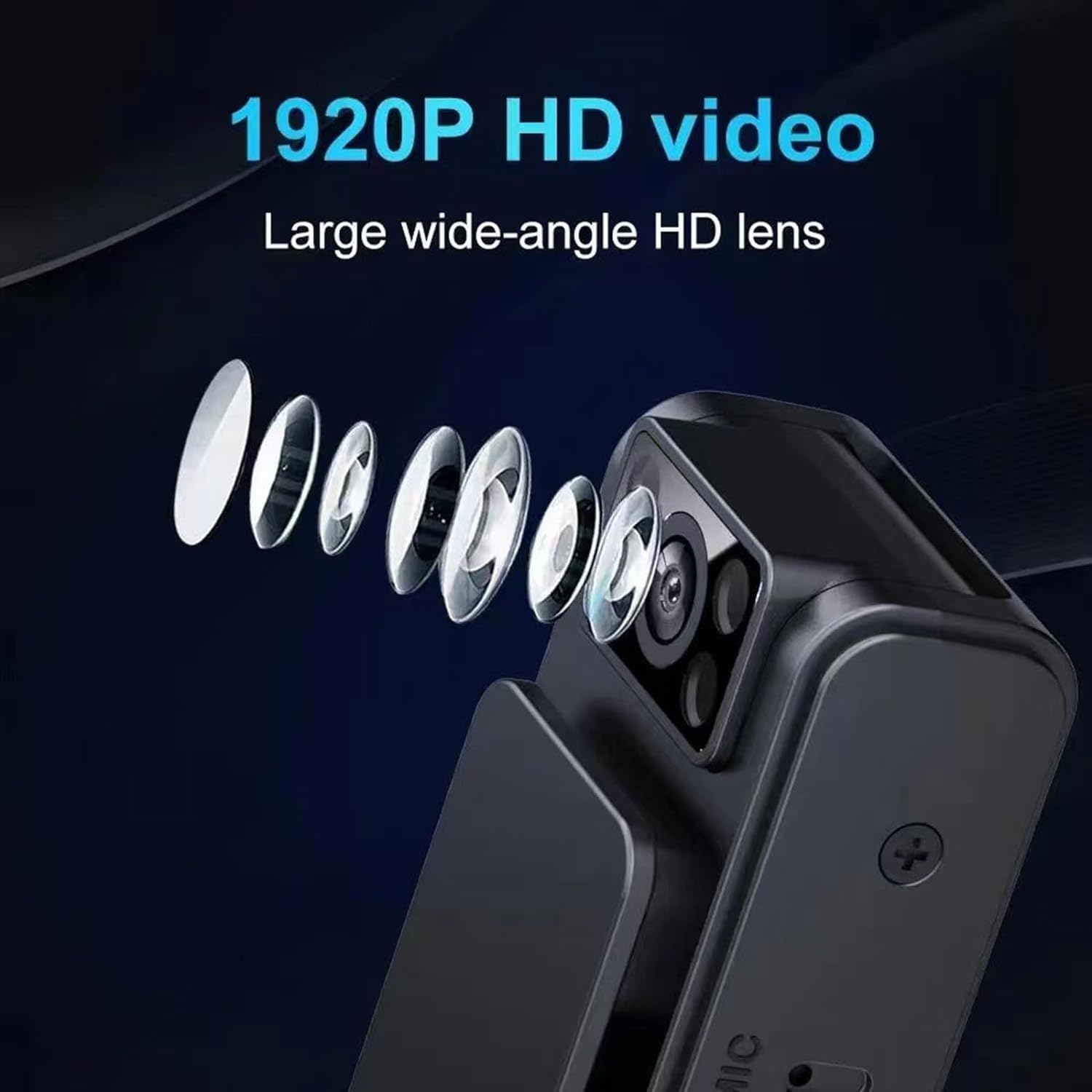 Figskey 2024 HD 1080p Body Camera with Noise Reduction & Night Vision - 180° Rotatable Lens Portable Video Recorder with Audio for Security, Law Enforcement, Outdoor Adventures and Evidence Collection