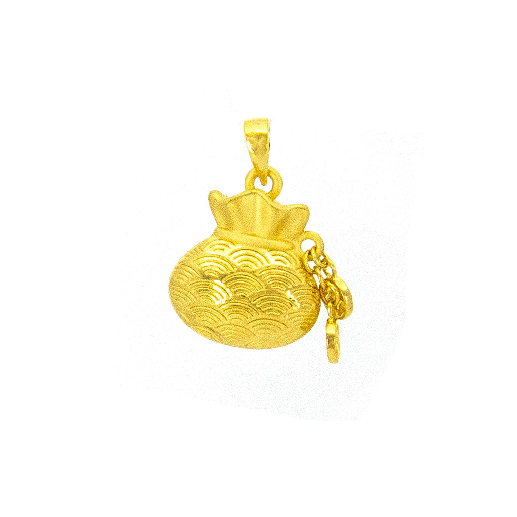 24K Gold Plated Fortune Bag Pendant Necklace - Elegant Jewelry Gift for Women, Perfect for Parties, Weddings & Special Occasions
