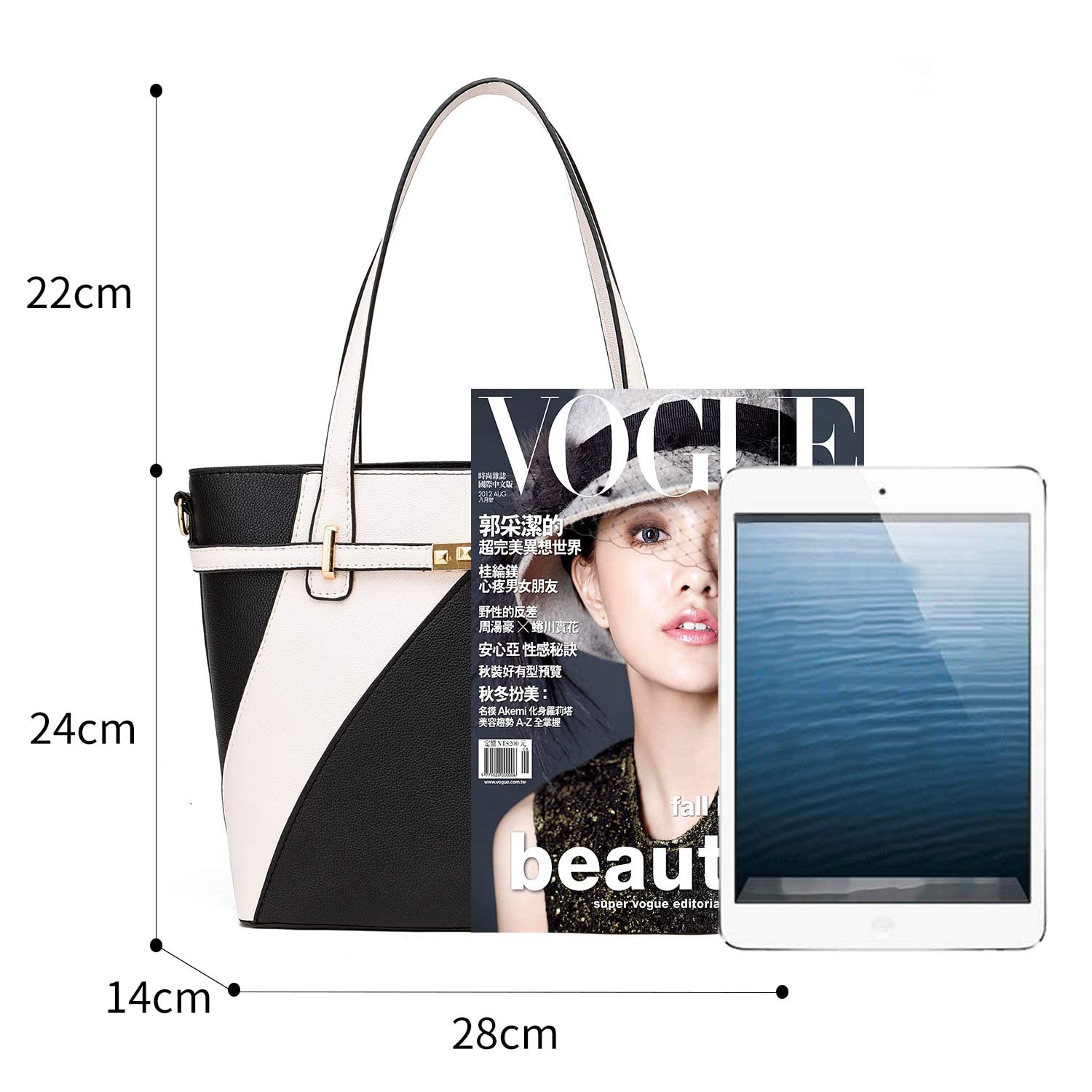 Stylish Nevenka Women's PU Leather Top Handle Tote Bag - Crossbody & Shoulder Purse for Work, Travel & Everyday Use