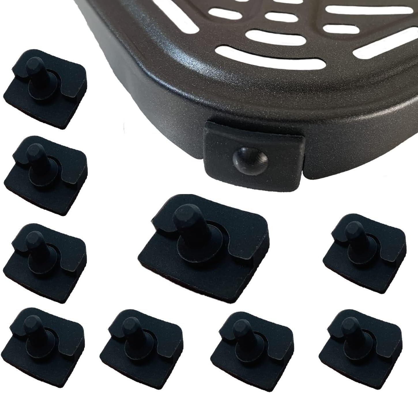 8PCS Premium Silicone Rubber Feet for COSORI 6.8QT Air Fryer - Non-Slip Leg Bumpers, Stoppers & Spacers Replacement Parts - Perfect for Kitchen Counter Protection & Stability