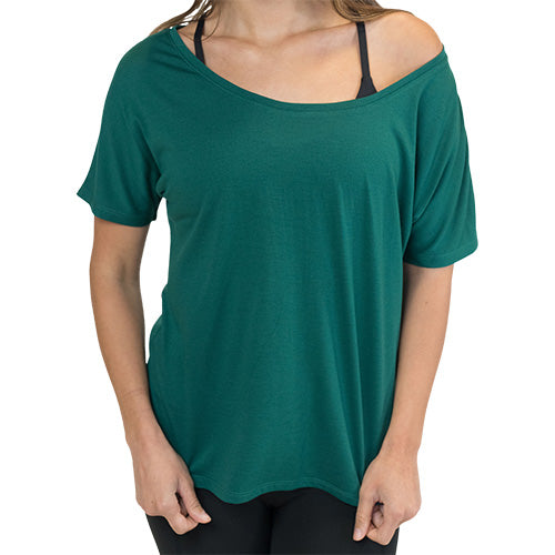 Relaxed Fit Slouchy T-Shirt for Women - Soft & Comfortable Jade Green Casual Tee | Perfect for Everyday Wear, Lounging & Weekend Outfits