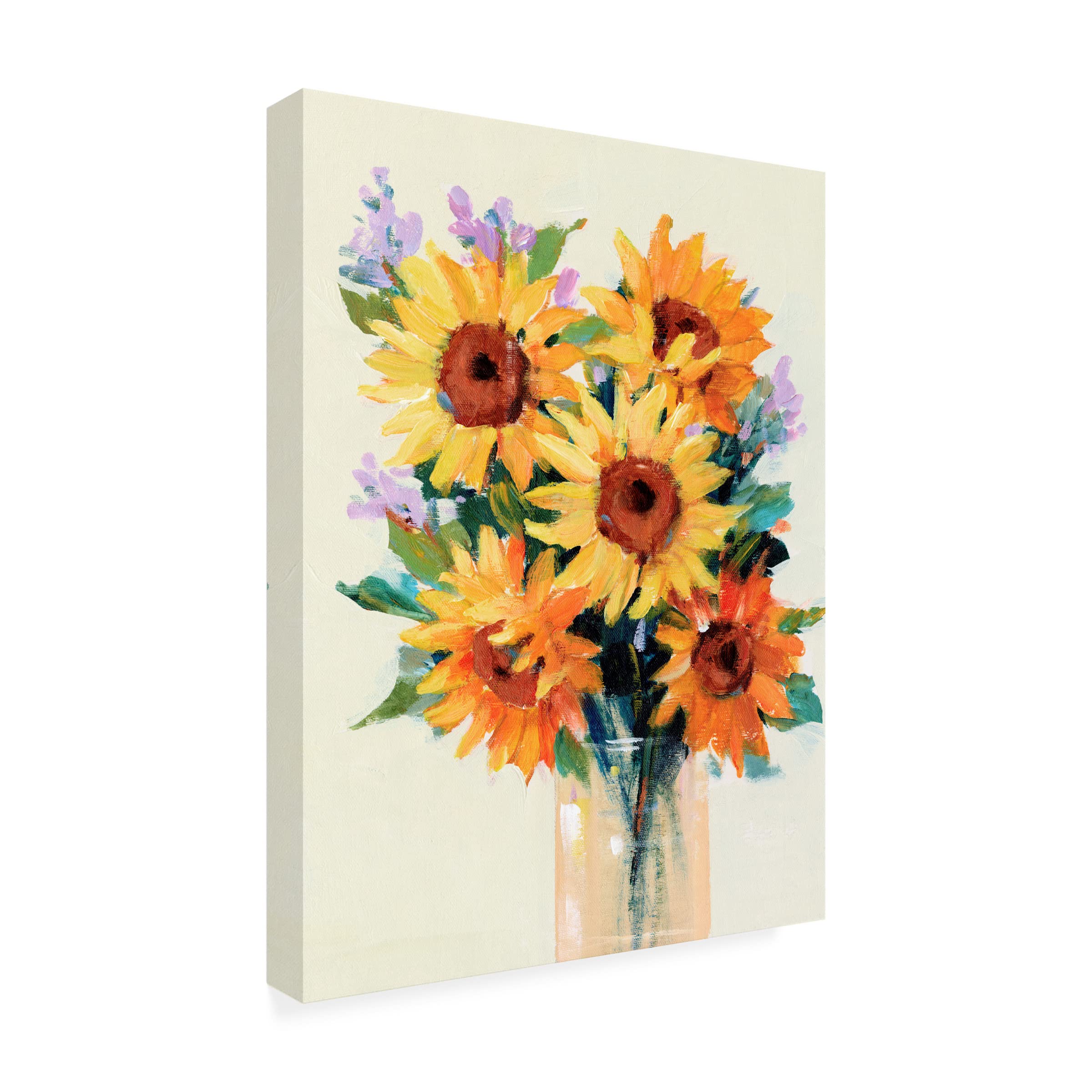 Trademark Fine Art 'Fresh Cut Flowers II' Canvas Wall Art by Tim O'Toole - Vibrant Floral Painting for Living Room, Bedroom & Office Decor