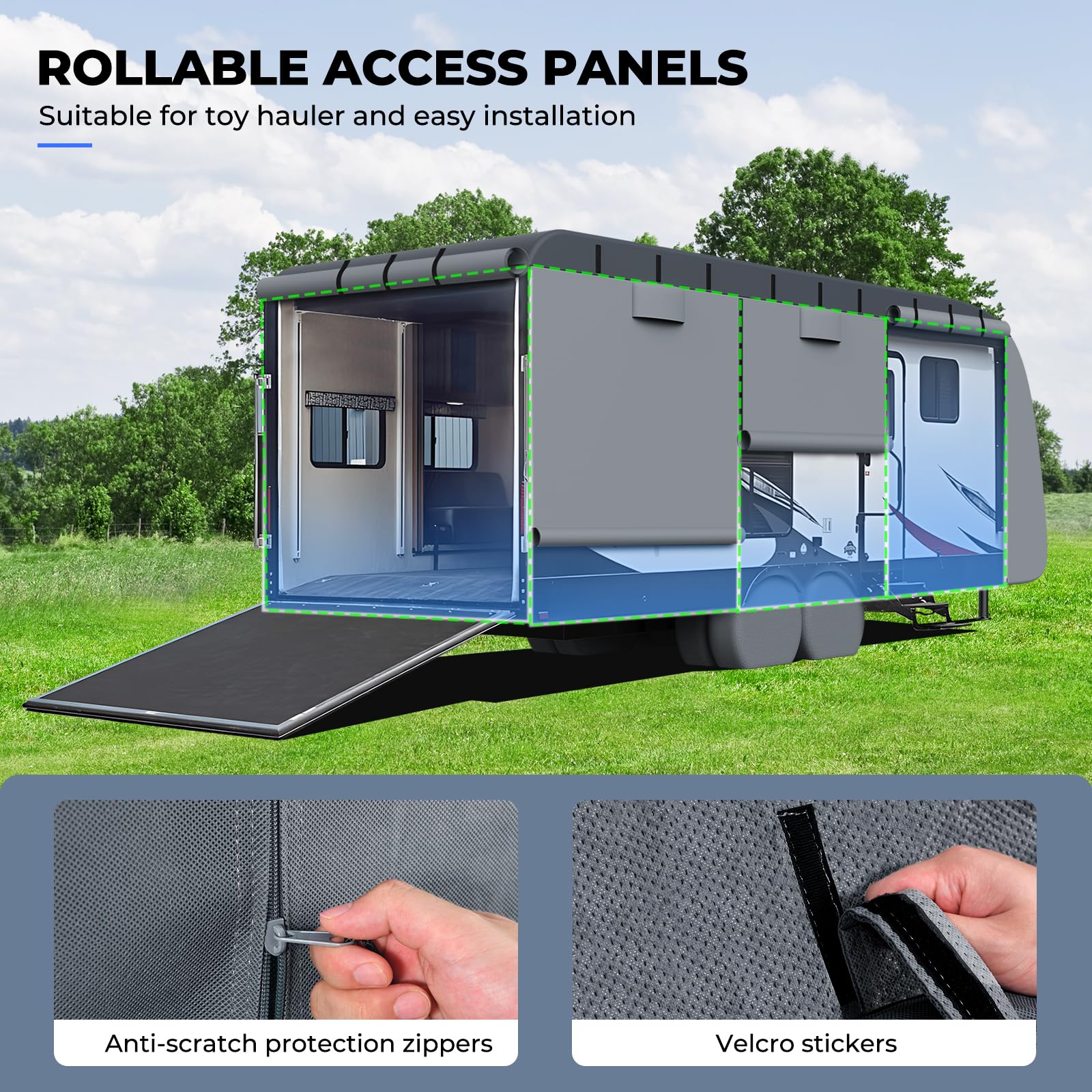 Heavy Duty RV Cover for Travel Trailers 26'1