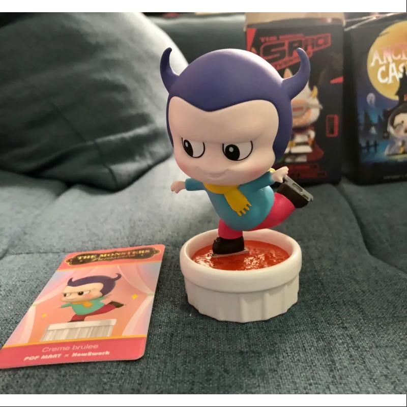 Labubu The Monsters Patisserie Series Creme Brulee Collectible Figure - Cute Anime Character Toy for Display & Gift - Perfect for Home Decor, Office Desk, and Pop Culture Collections