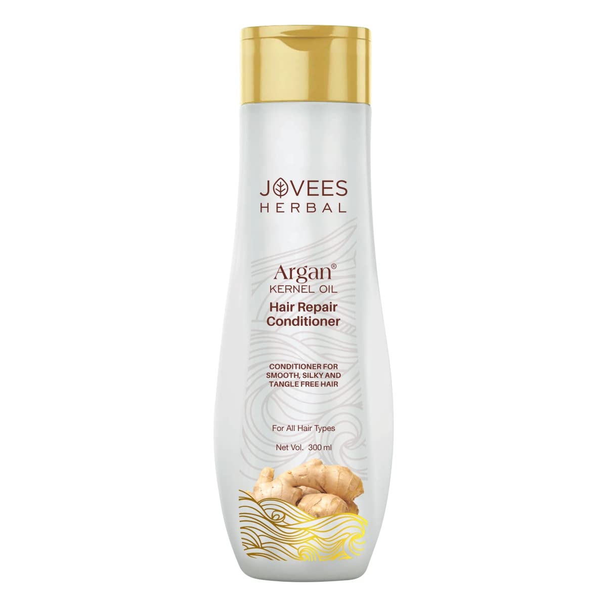 JOVEES Herbal Argan Kernel Oil Hair Repair Natural Conditioner 300ml - Smoothens, Silky & Tangle-Free Hair for All Hair Types | Deep Hydration & Damage Repair | Perfect for Daily Use, Dry Hair & Split Ends Treatment