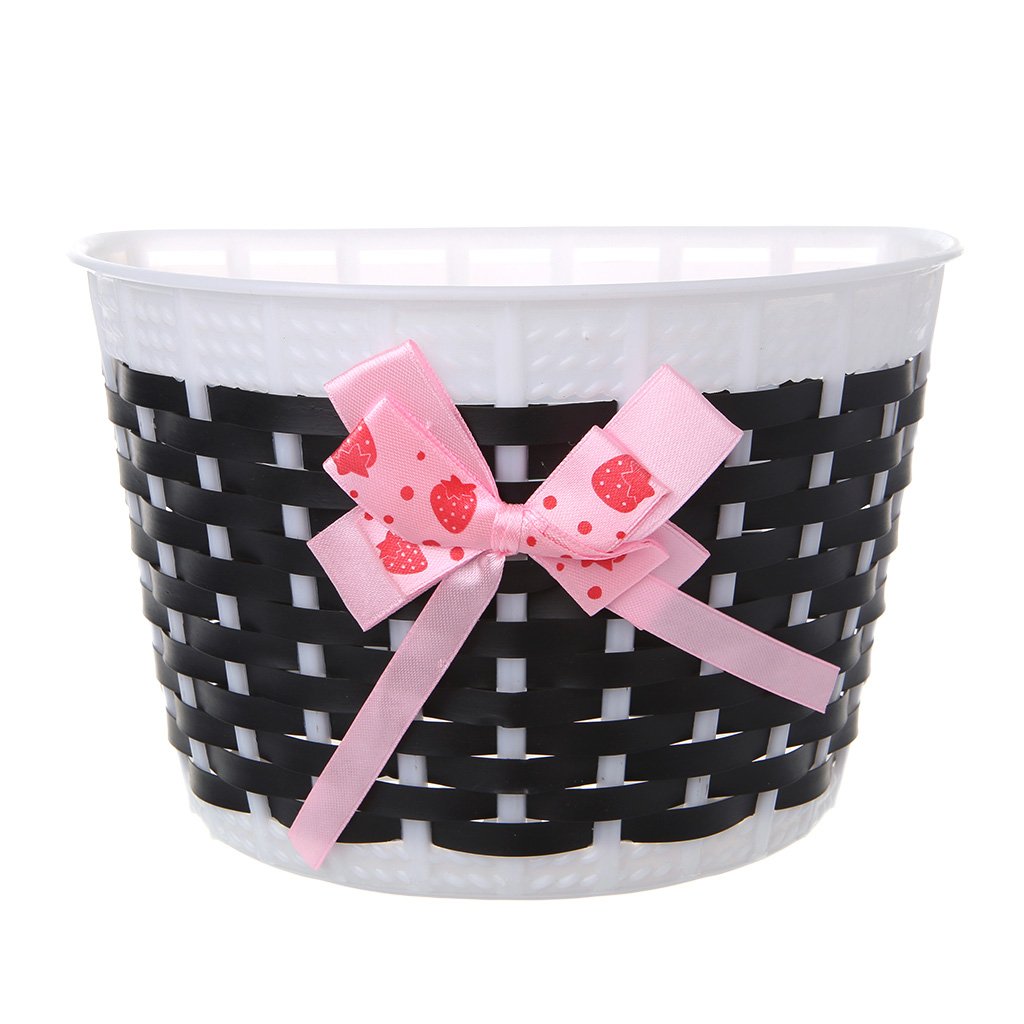 Kids Bike Front Basket - Lightweight Plastic Handlebar Storage Carrier for Bicycles, Tricycles & Scooters - Perfect for School, Park Rides & Grocery Shopping