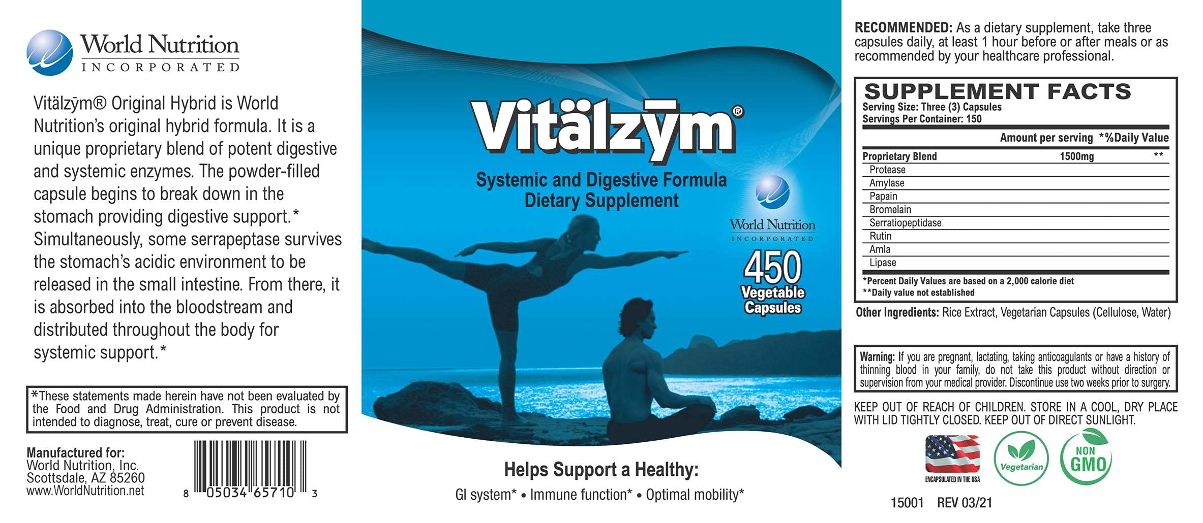 Proteolytic Systemic Digestive Enzyme Supplement with Serrapeptase - 450 Capsules for Immune Support, Joint Health & Cardiovascular Function | Boosts Blood Circulation for Men & Women | Ideal for Digestive Wellness, Active Lifestyles & Post-Workout Recovery