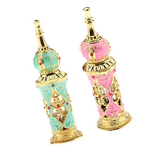 2pcs 2ml Empty Glass Perfume Bottles with Dropper - Unique Decorative Essential Oil Containers for DIY, Travel & Gift Giving
