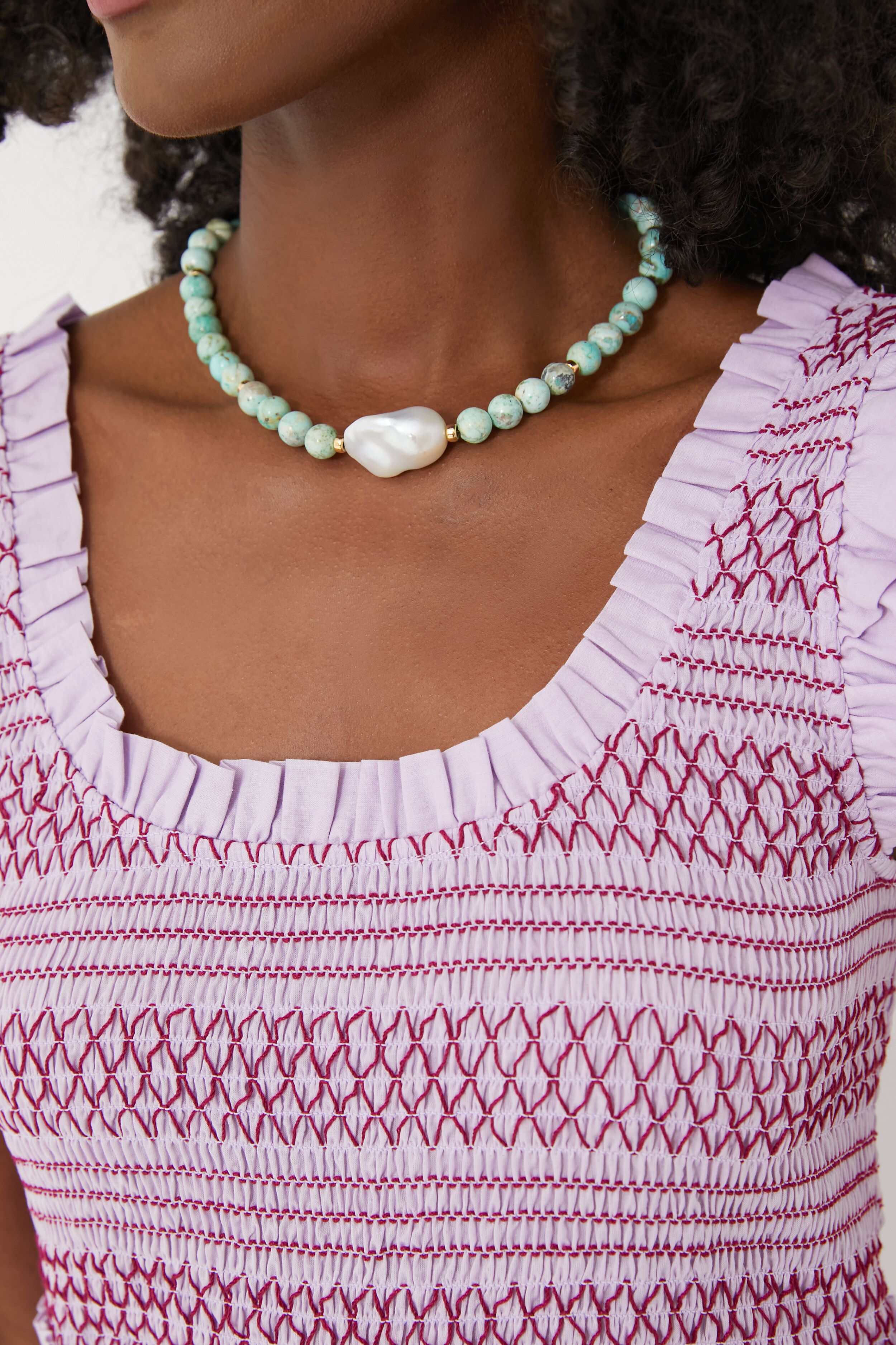 Blue Lago Necklace - Elegant Blue Gemstone Pendant for Women | Perfect for Parties, Weddings & Everyday Wear
