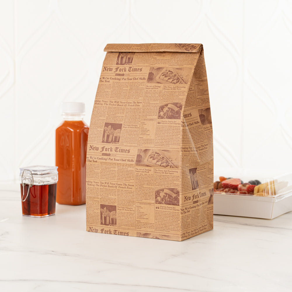 Eco-Friendly Kraft Paper Bags 8 lb - 6 x 4 x 11.75 Inches - 100 Count Box - Perfect for Retail Packaging, Grocery Shopping & Gift Wrapping