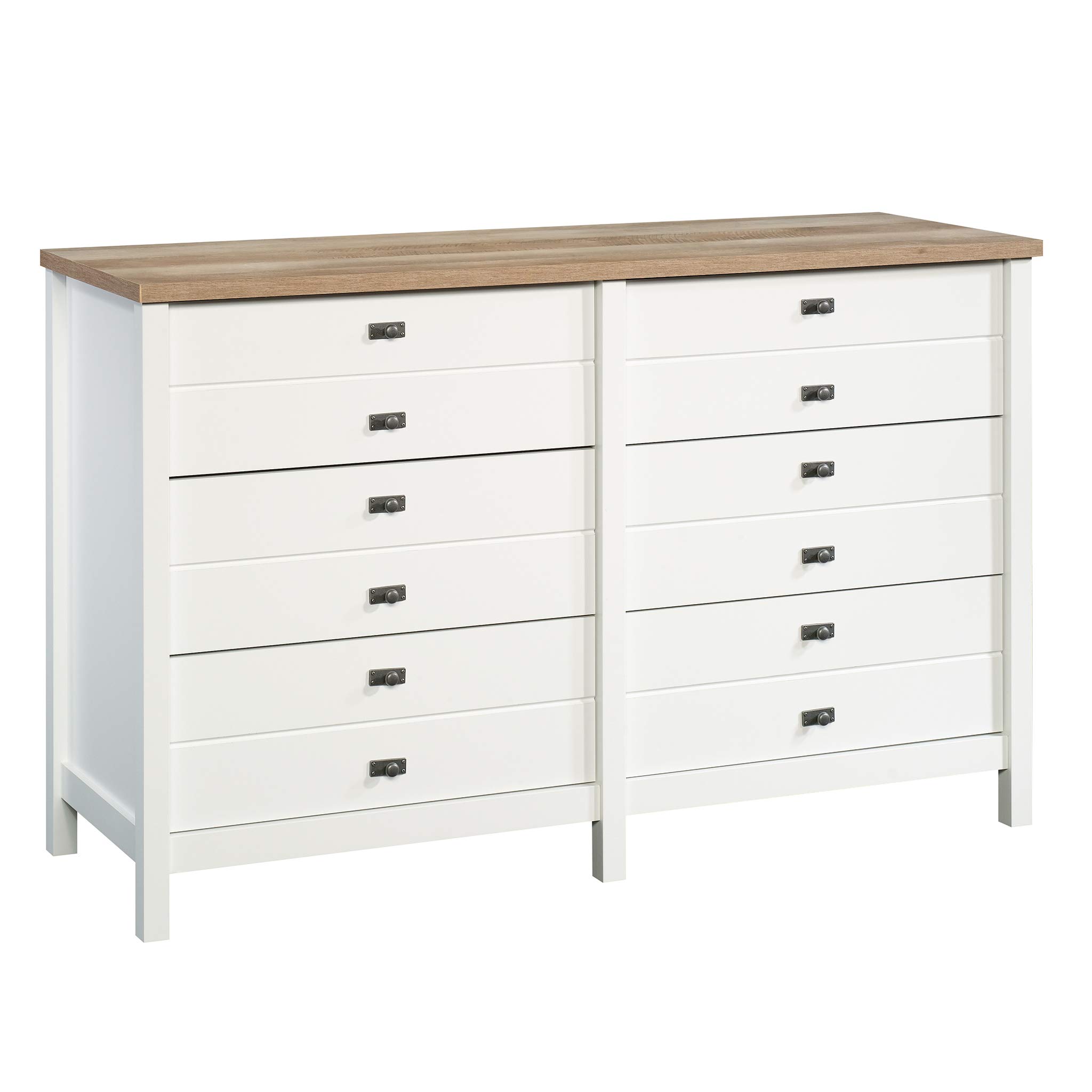 Sauder Cottage Road Dresser and 4-Drawer Chest - Soft White Finish, 56.77