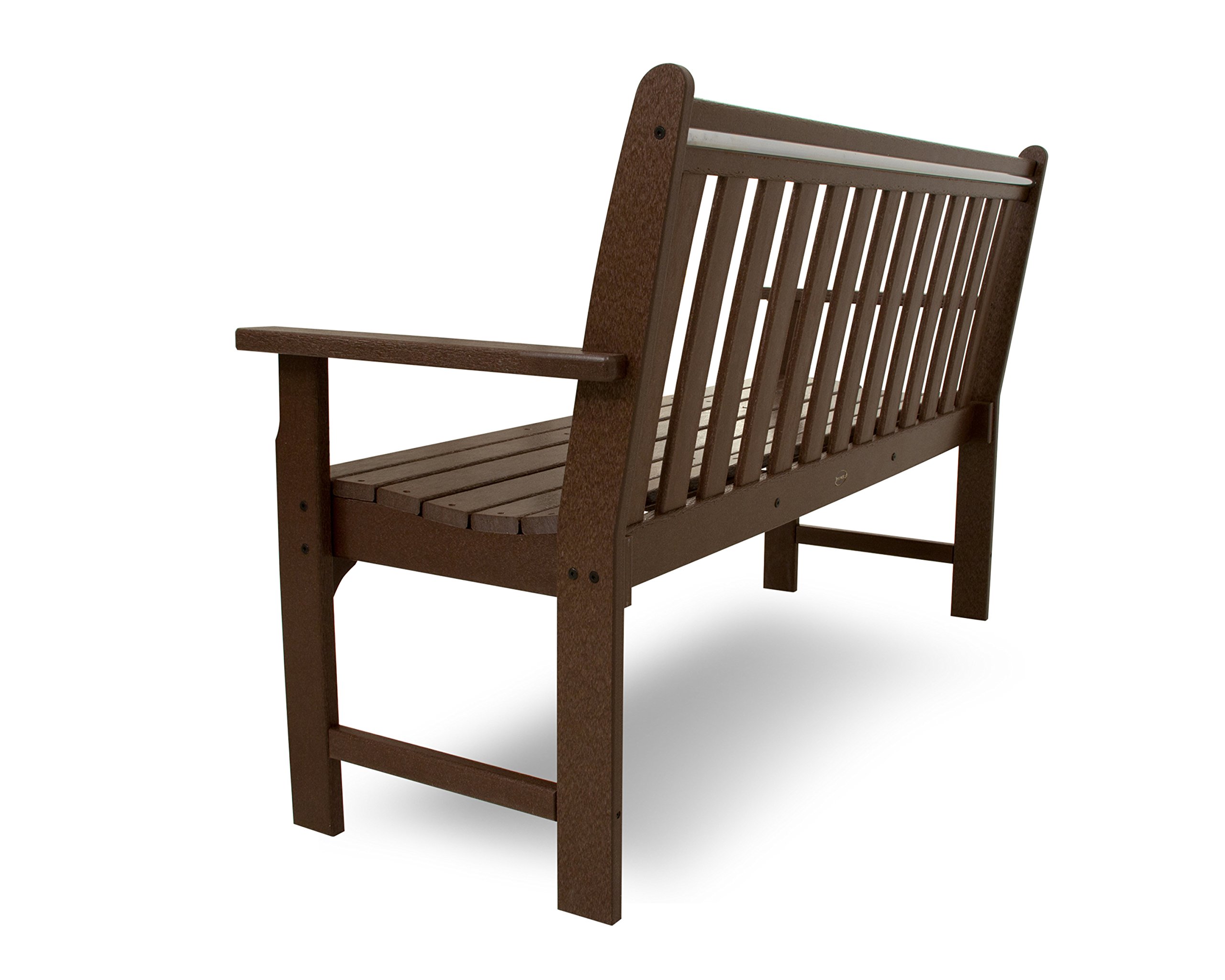 POLYWOOD GNB60MA 60-Inch Vineyard Outdoor Bench in Mahogany - Durable All-Weather Patio Furniture for Garden, Porch & Backyard Decor