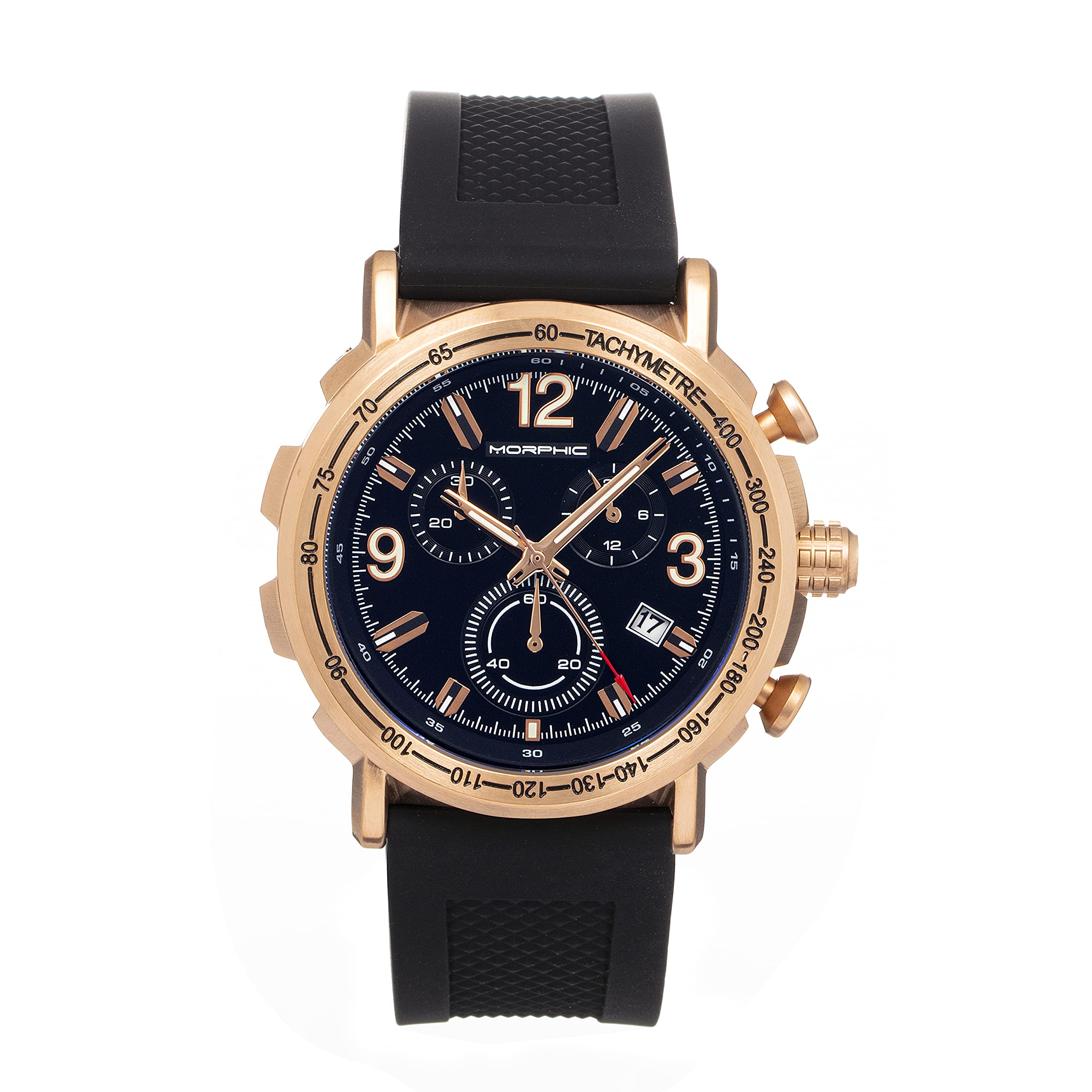 Morphic M93 Series Blue Quartz Chronograph Men's Watch with Date Display - Waterproof Sports Watch for Running, Swimming & Outdoor Activities (Model MPH9302)
