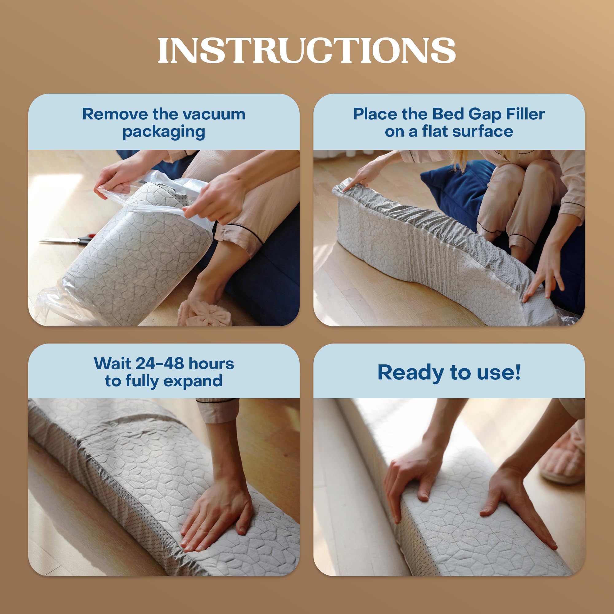 FeelAtHome Bed Gap Filler for Queen Size Mattress (60
