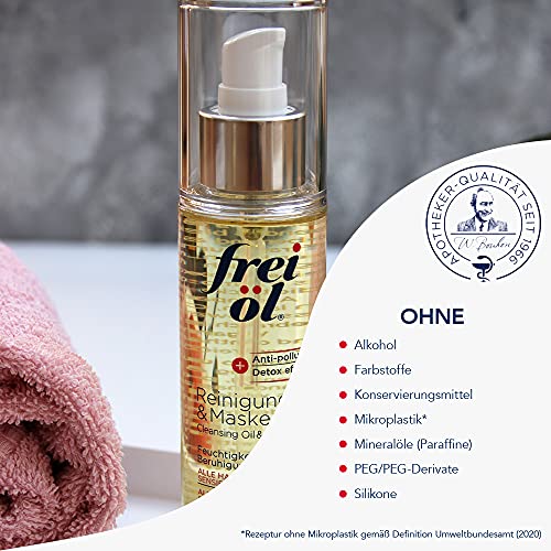Frei Oil Experts Cleansing Oil & Mask 100ml | Deep Pore Cleanser for Face & Makeup Removal | Perfect for Daily Skincare Routine & Spa Treatments