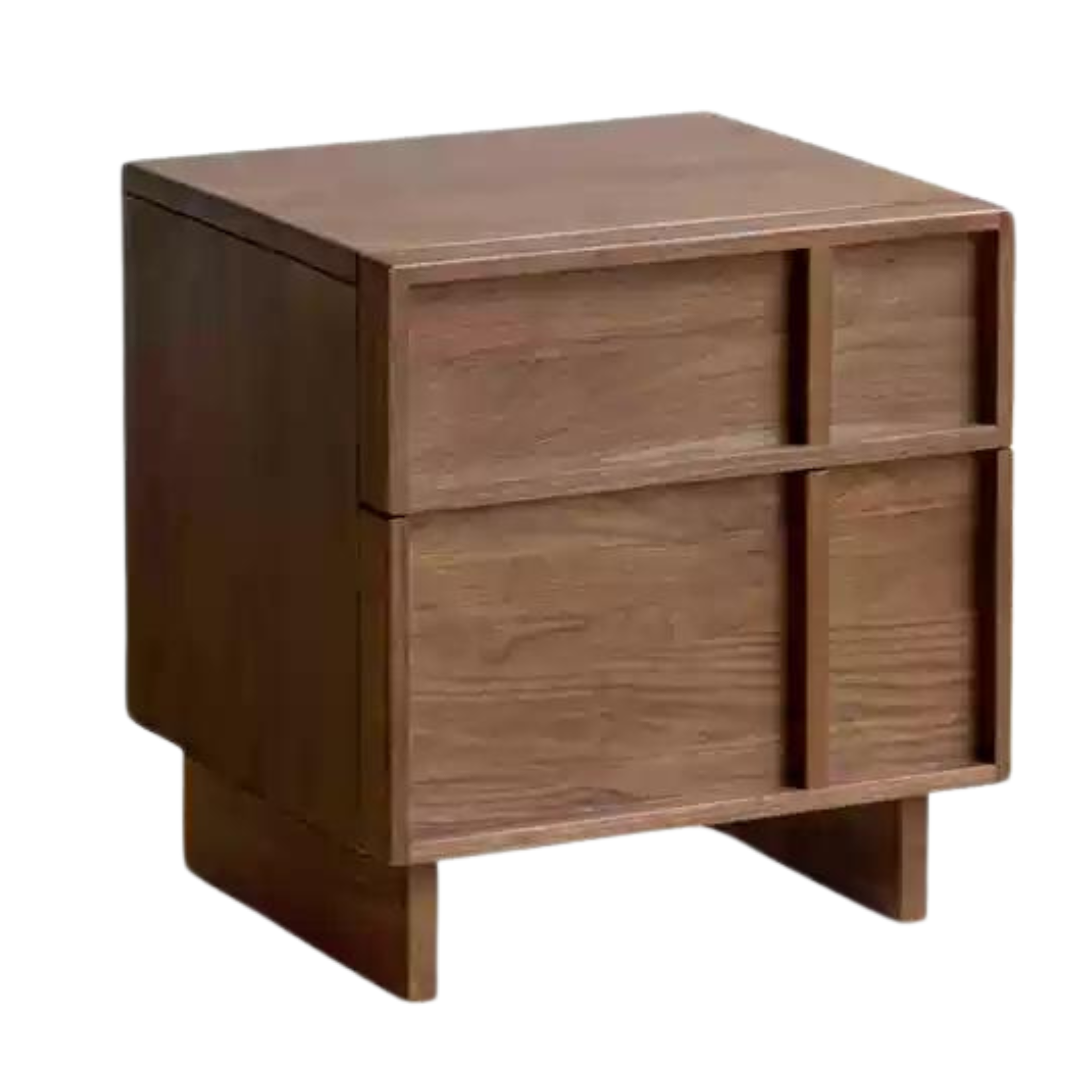 Solid Black Walnut Wood Nightstand with Drawer - Caluswood Bedside Table for Bedroom Storage | Perfect for Small Spaces, Apartment Living & Modern Home Decor