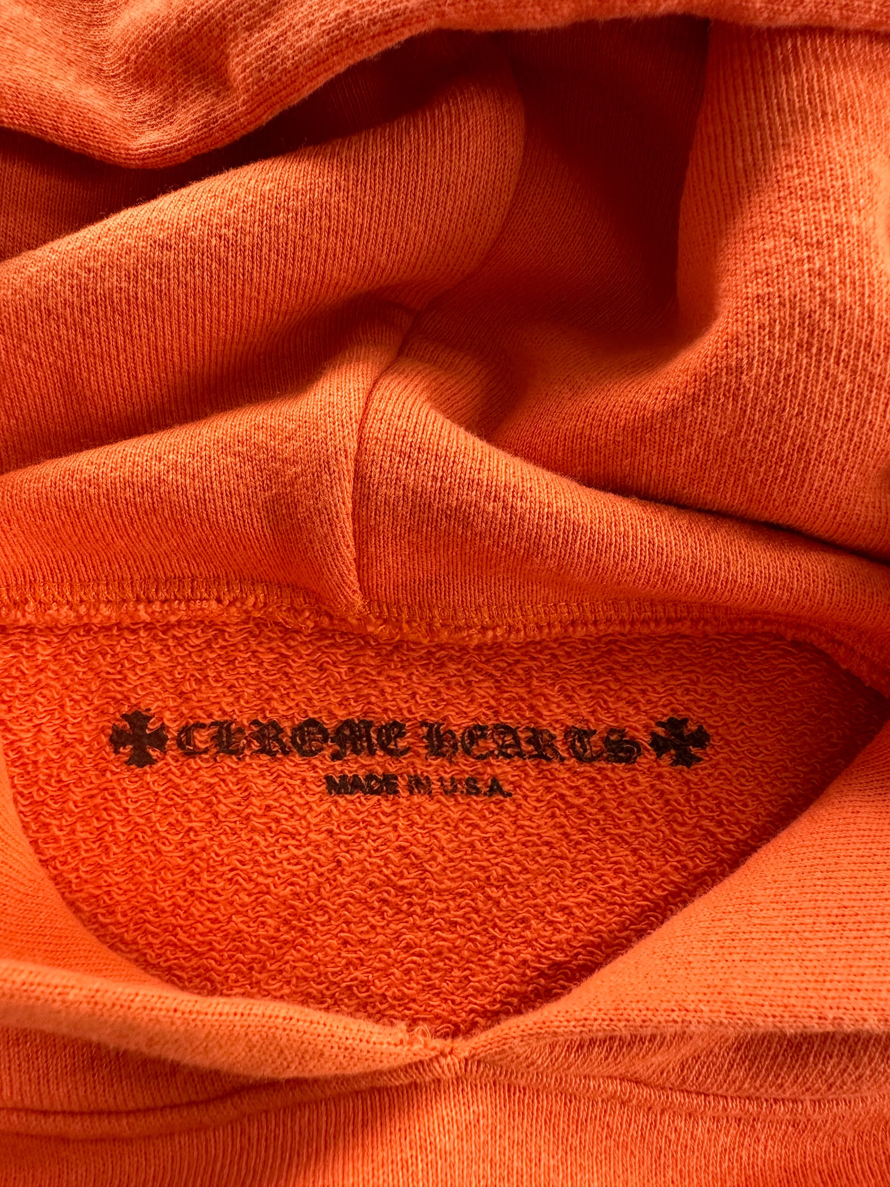 Chrome Hearts Orange & Black Dagger Logo Hoodie - Stylish Streetwear for Men & Women | Perfect for Casual Outfits, Urban Fashion & Hip-Hop Style