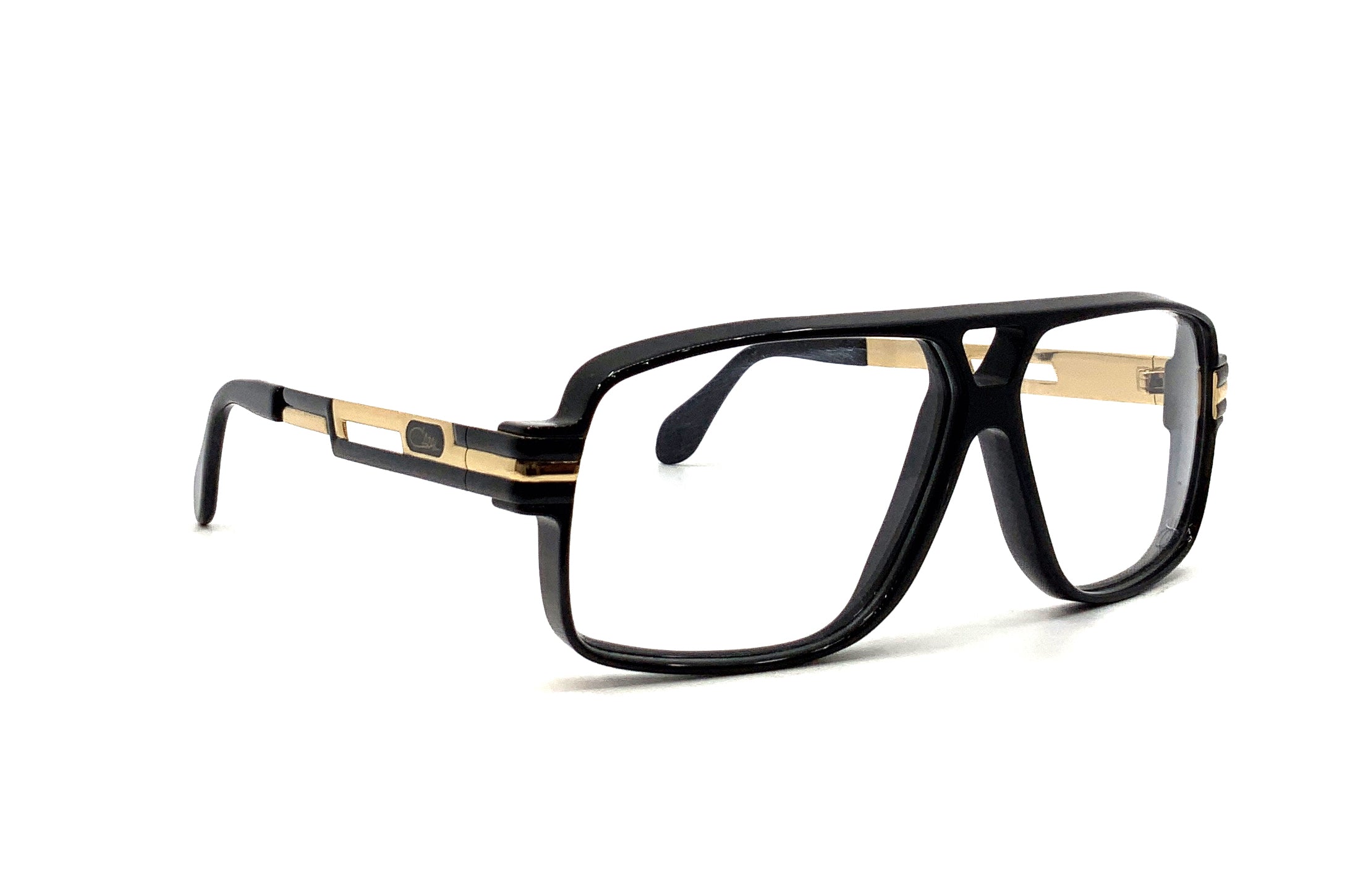 Cazal 6023 Sunglasses for Men & Women - Black/Gold Frame with UV Protection - Stylish Retro Aviator Glasses for Driving, Outdoor & Fashion