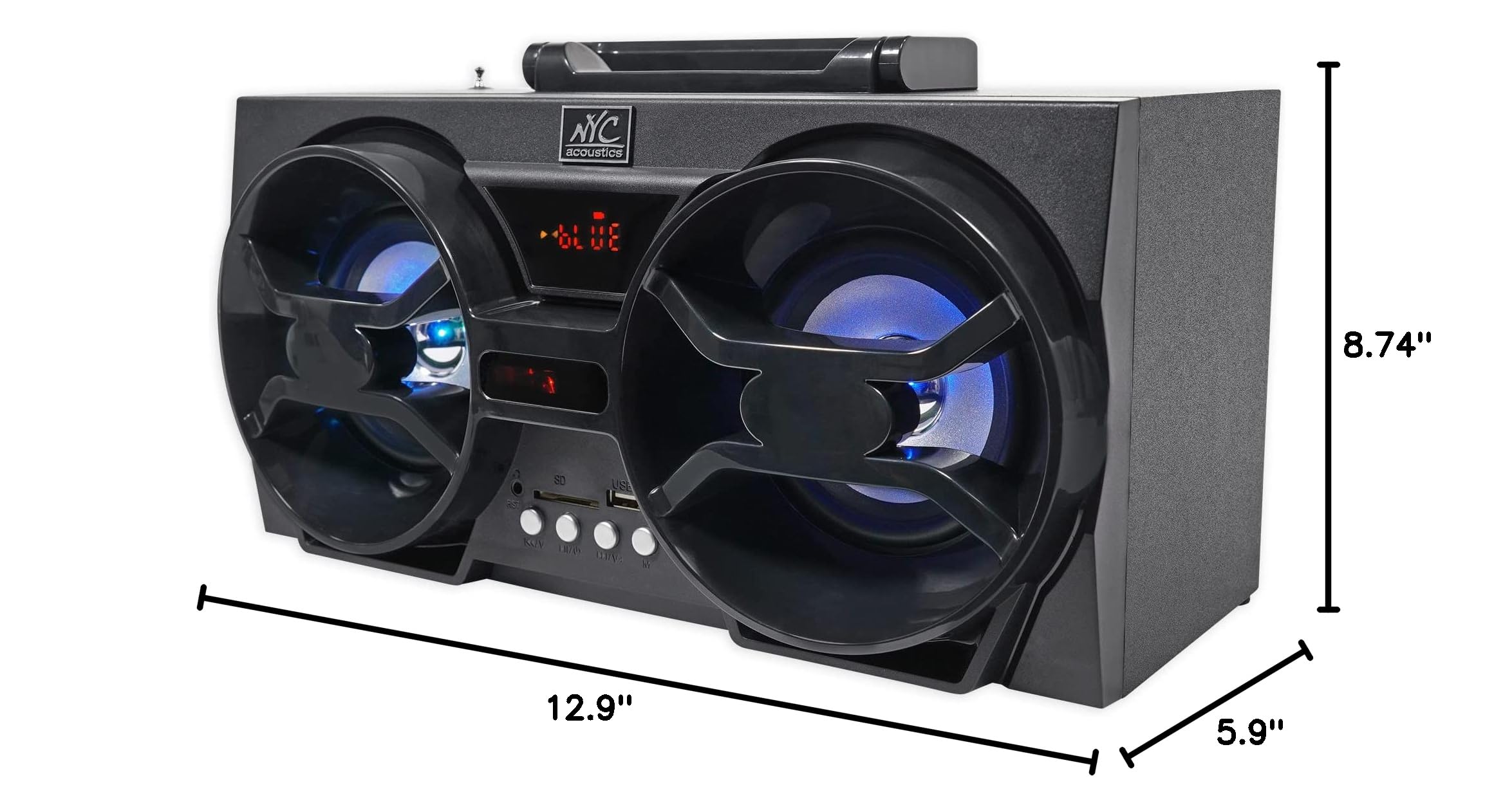MB QUART GMR1.5S2B Marine Bluetooth Gauge Receiver + (2) 6.5