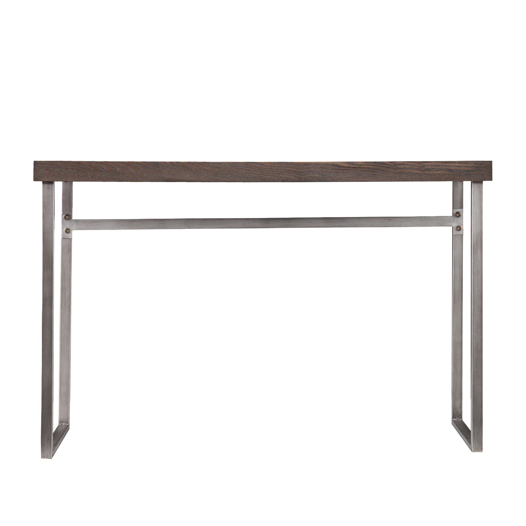 Southern Enterprises Nolan Console Table in Weathered Burnt Oak - Rustic Entryway Table for Hallway, Living Room & Foyer Decor