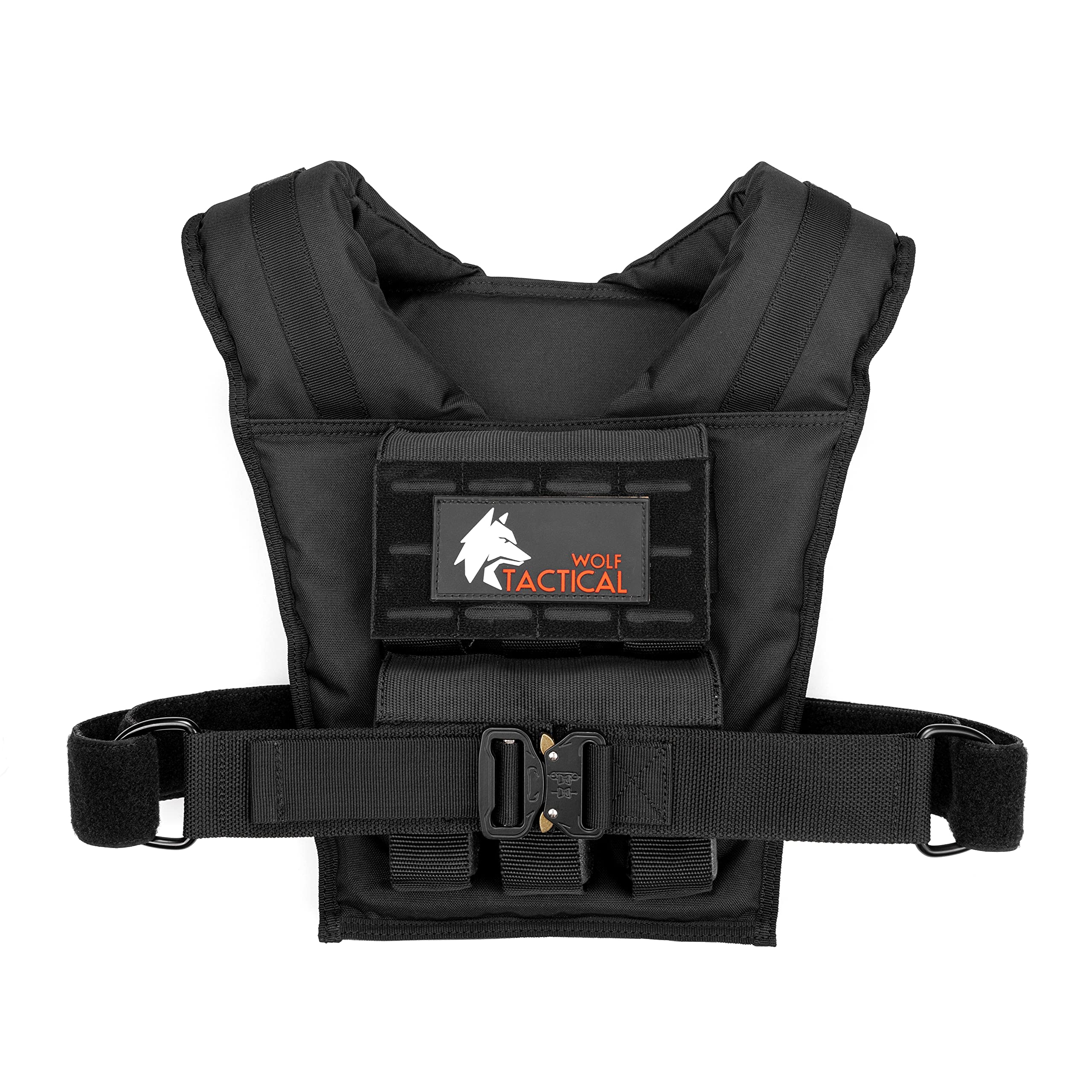 WOLF TACTICAL Adjustable Weighted Training Vest for Men - 20-60lbs Strength Workout Vest for CrossFit, Running & Fitness Training - Perfect for Home Gym, Outdoor Exercise & Military Prep