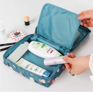 KARMBHUVI Travel Portable Cosmetic Makeup Organizer Case - Waterproof Toiletry Bag for Women | Perfect for Travel, Gym & Daily Use