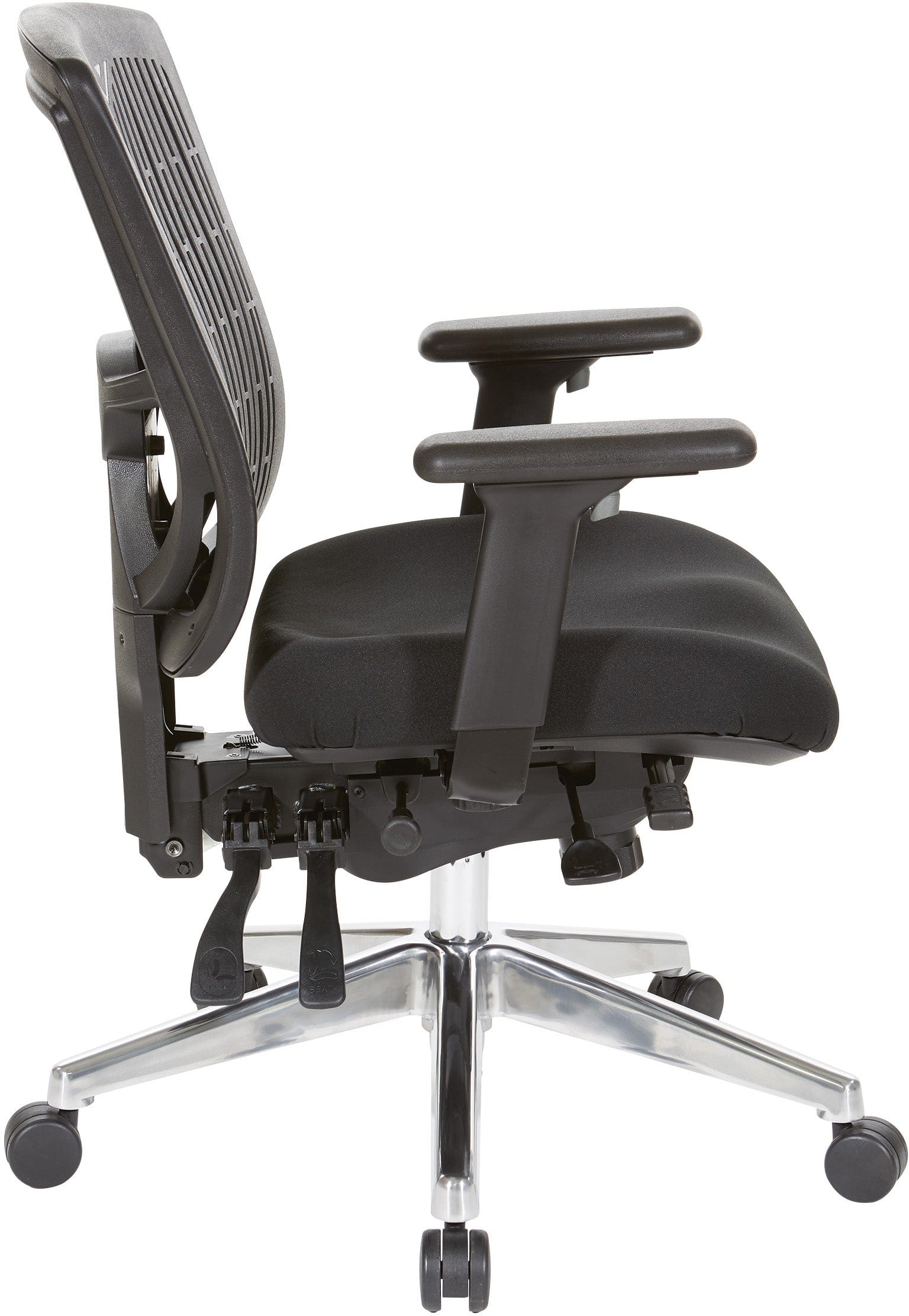 Office Star Contoured Plastic Back Manager's Chair [97898C] - Ergonomic Office Chair with Adjustable Height for Home & Business Workspaces
