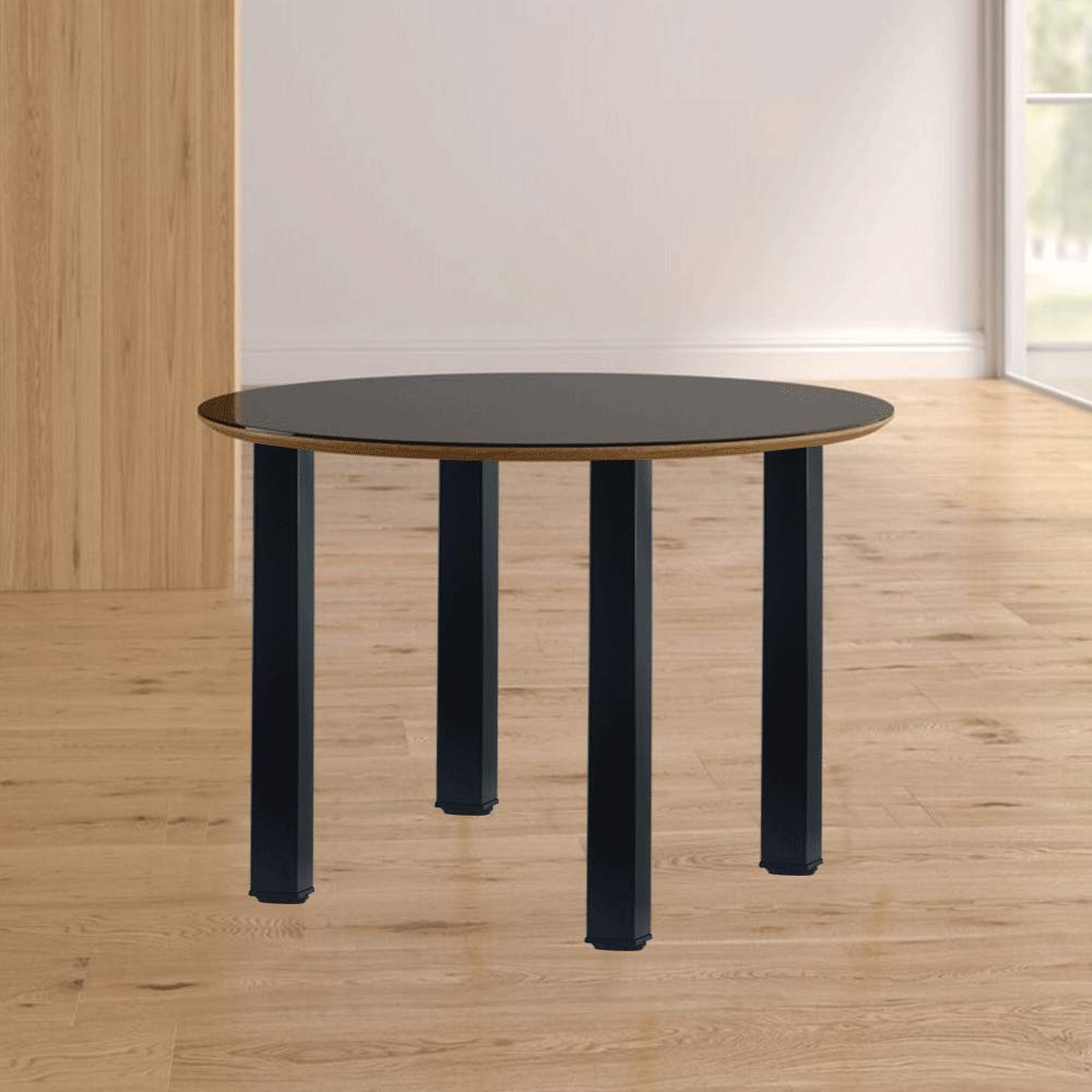 QLLY 12 Inch Adjustable Metal Table Legs - Square Office Furniture Legs Set of 4 (Black) - Perfect for DIY Desks, Workbenches & Modern Home Decor