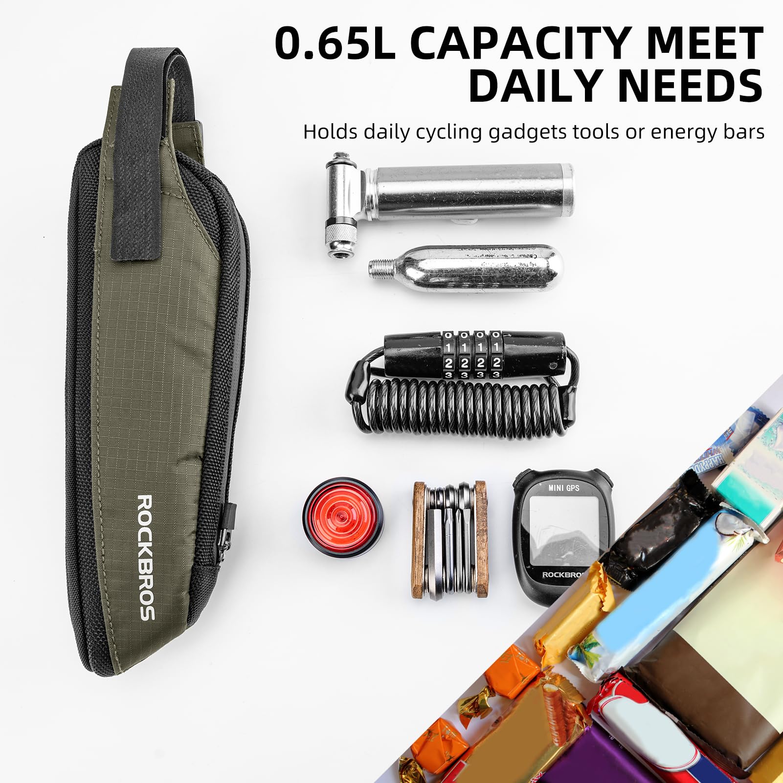 ROCKBROS Bike Frame Bag - Lightweight Aerodynamic Top Tube & Triangle Bag for Triathlon, Gravel & Road Bikes - Perfect for Cycling, Commuting & Outdoor Adventures