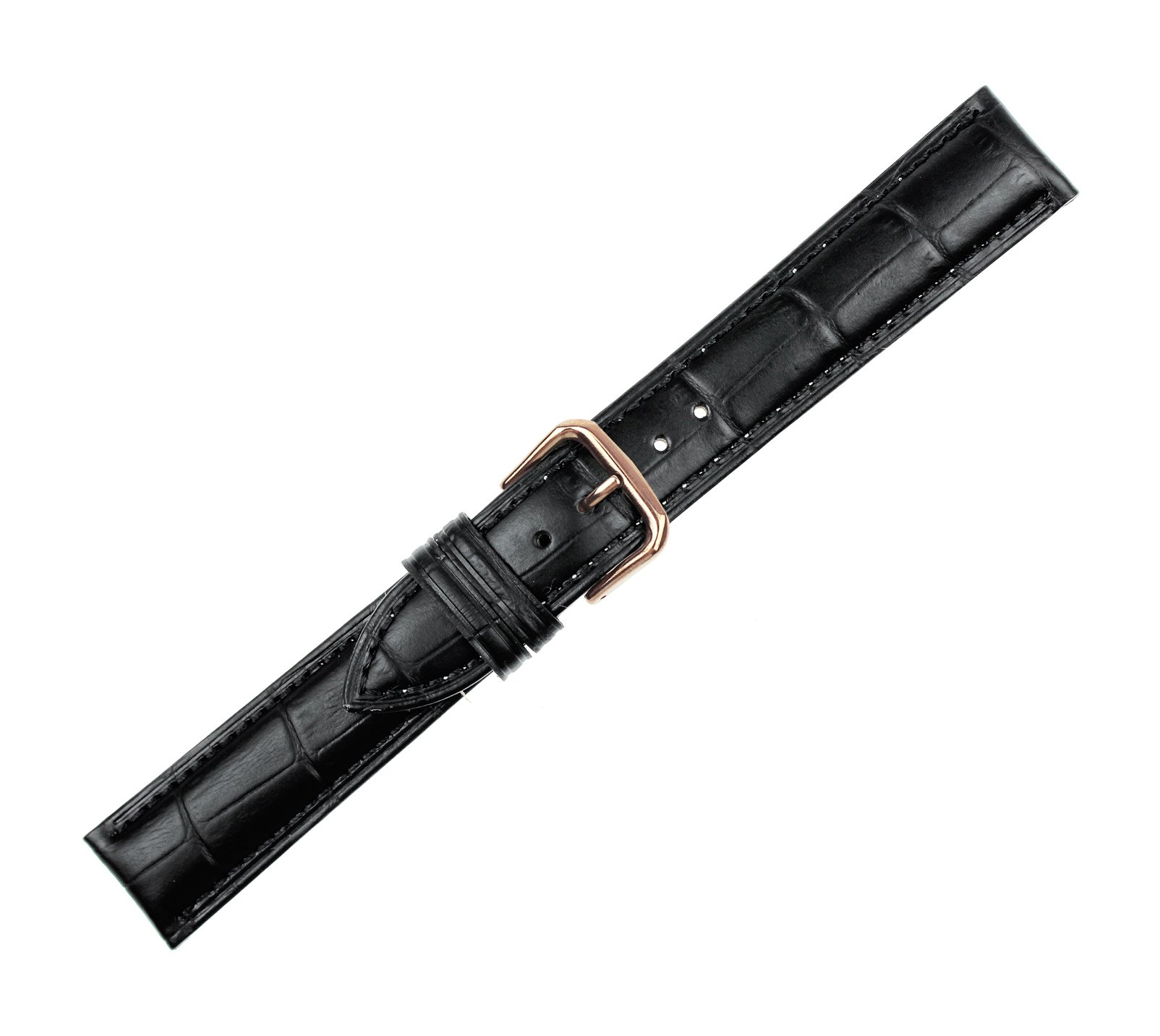 Premium RECHERE Genuine Leather Watch Band Strap - Rose Gold Pin Buckle, Multiple Colors (Black, Brown, Blue, Red, White) | Replacement Strap for Smartwatches & Classic Watches | Dress, Office & Casual Wear