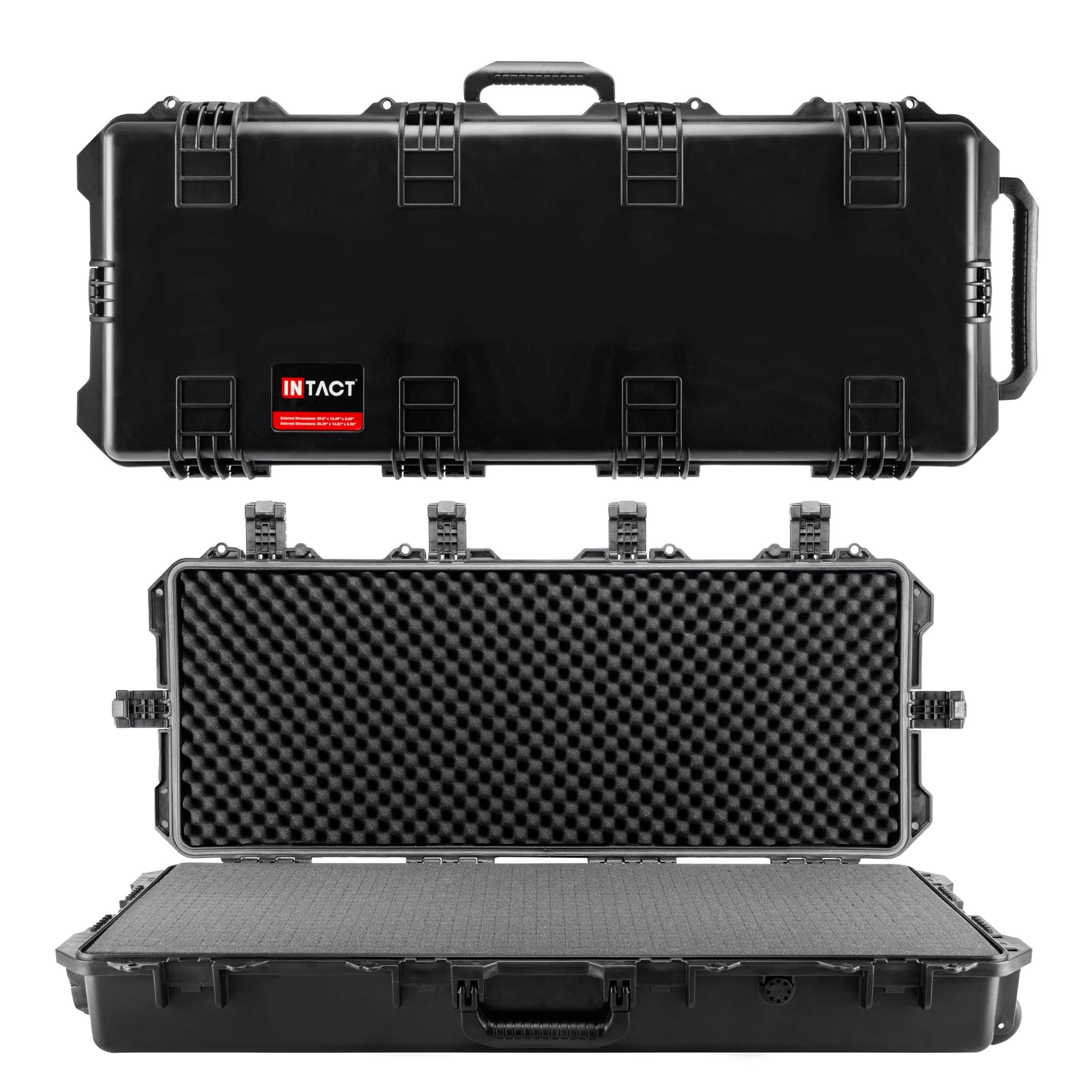 Eylar 40 Inch Premium Hard Rolling Rifle Case - Waterproof, Crushproof, Foam Lined - Perfect for Air Travel, Hunting & Firearm Storage
