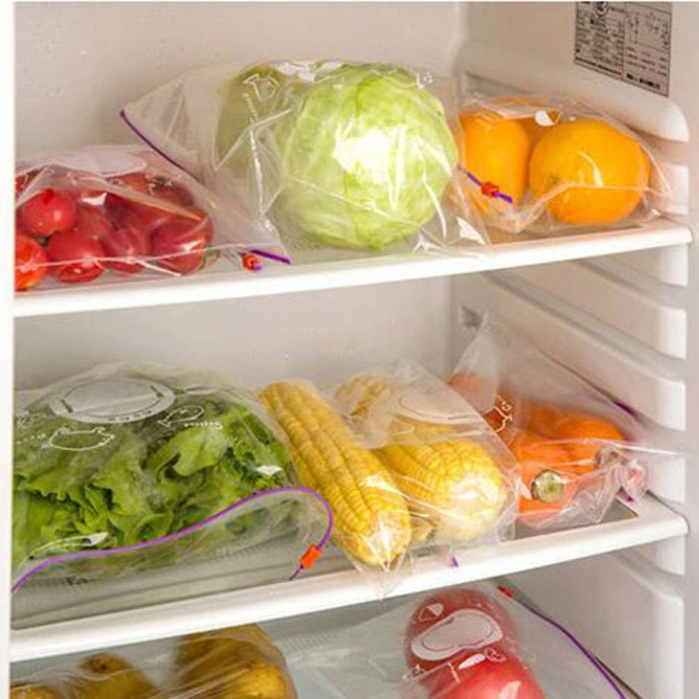 Self Locking Food Storage Bags - Reclosable, Heat Sealable Zip Lock Grip Seal Packs for Meal Prep, Snacks & Freezer Storage