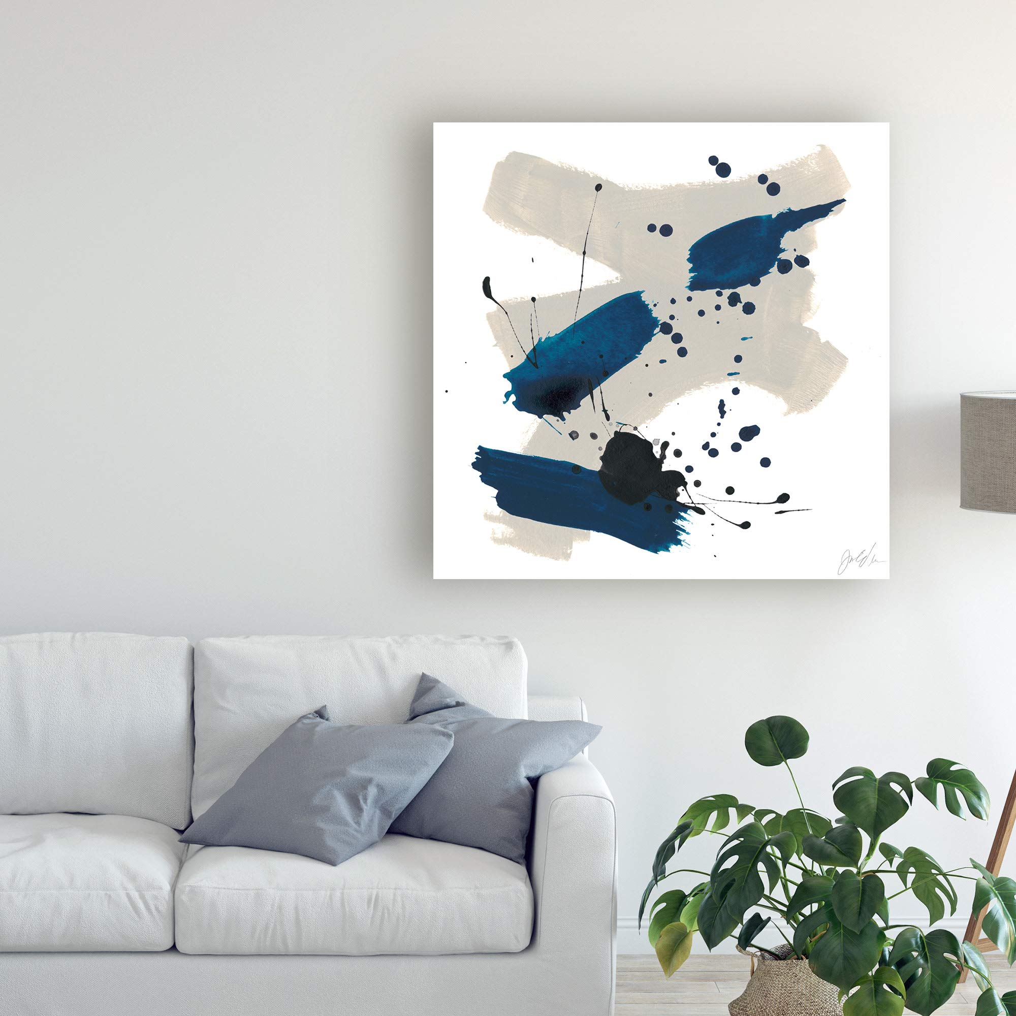 Trademark Fine Art Kanji III by June Erica Vess - 18x18 Inch Asian Calligraphy Wall Art - Perfect for Home Decor, Office & Meditation Spaces
