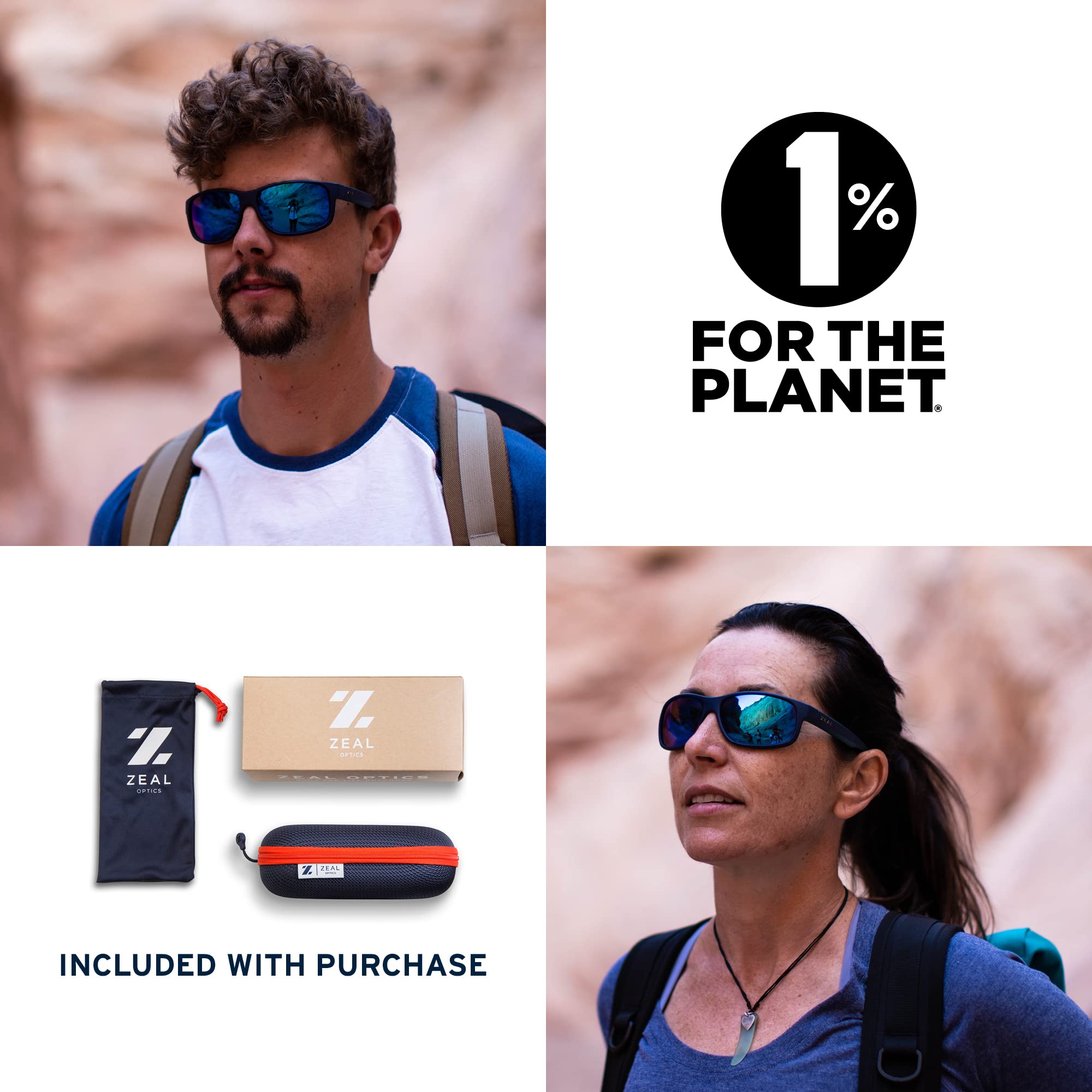 Zeal Optics Sable Eco-Friendly Polarized Sunglasses for Men & Women – UV Protection, Lightweight & Stylish for Outdoor Sports, Driving & Beach Activities