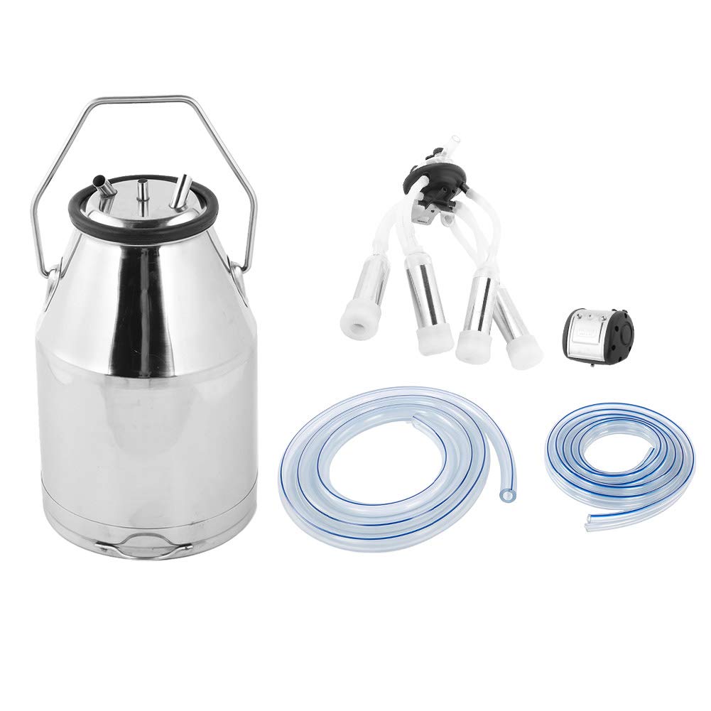 Stainless Steel Portable Milking Pail Bucket for Milker Machine - Durable Milk Cream Container for Dairy Farm & Homestead Use