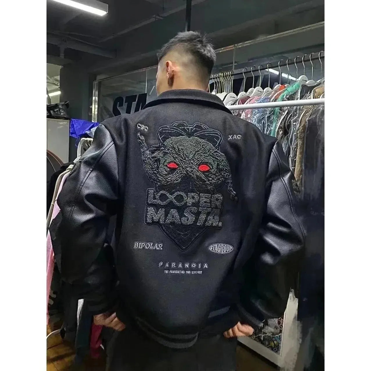 Men's Y2K Retro Varsity Jacket - Vintage 90s Baseball Jacket for Men | Streetwear Fashion | Perfect for Casual Outfits, College Campuses & Hip Hop Style