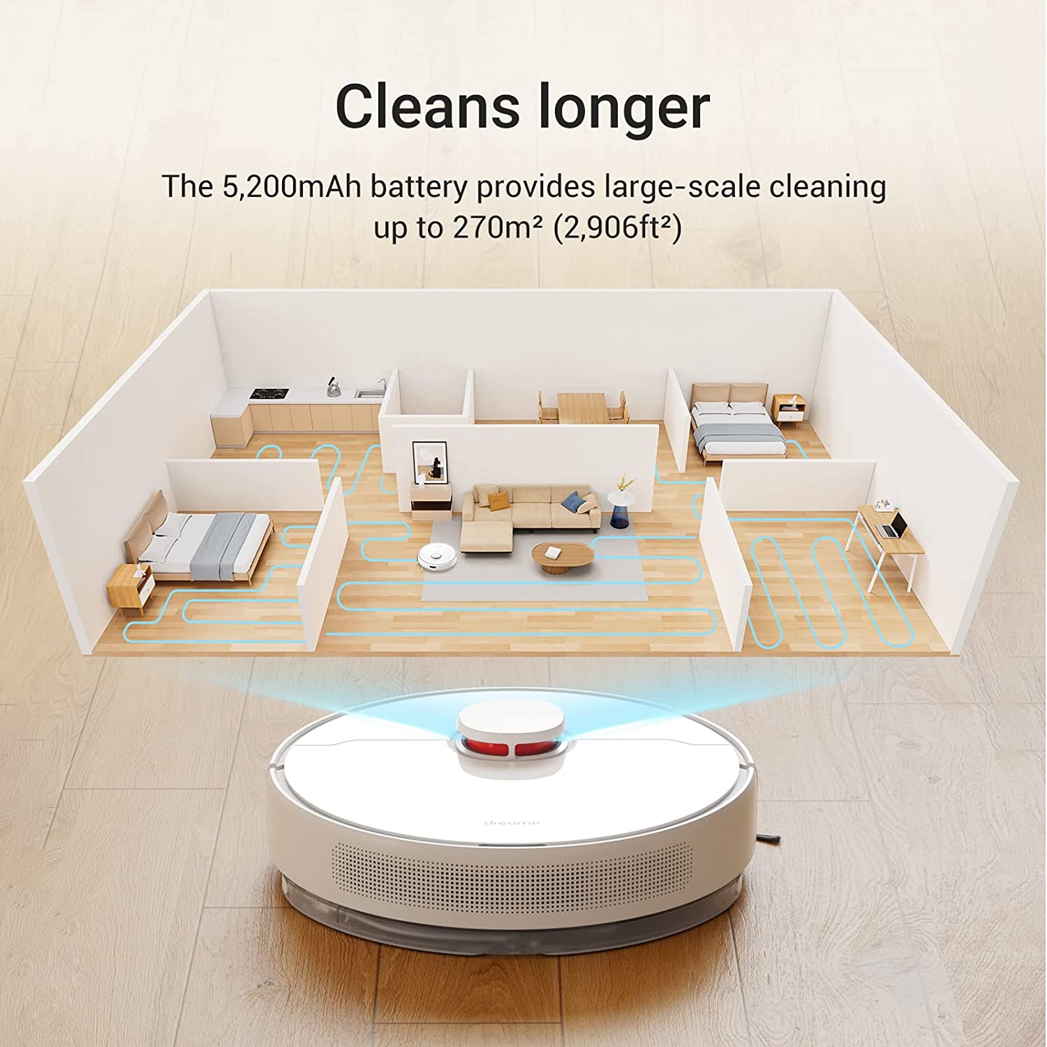 Dreame D10 Plus Robot Vacuum and Mop with Auto Empty Dock - Smart Self-Cleaning Cordless Vacuum for Hardwood Floors & Carpets - Perfect for Pet Hair, Daily Cleaning & Large Homes