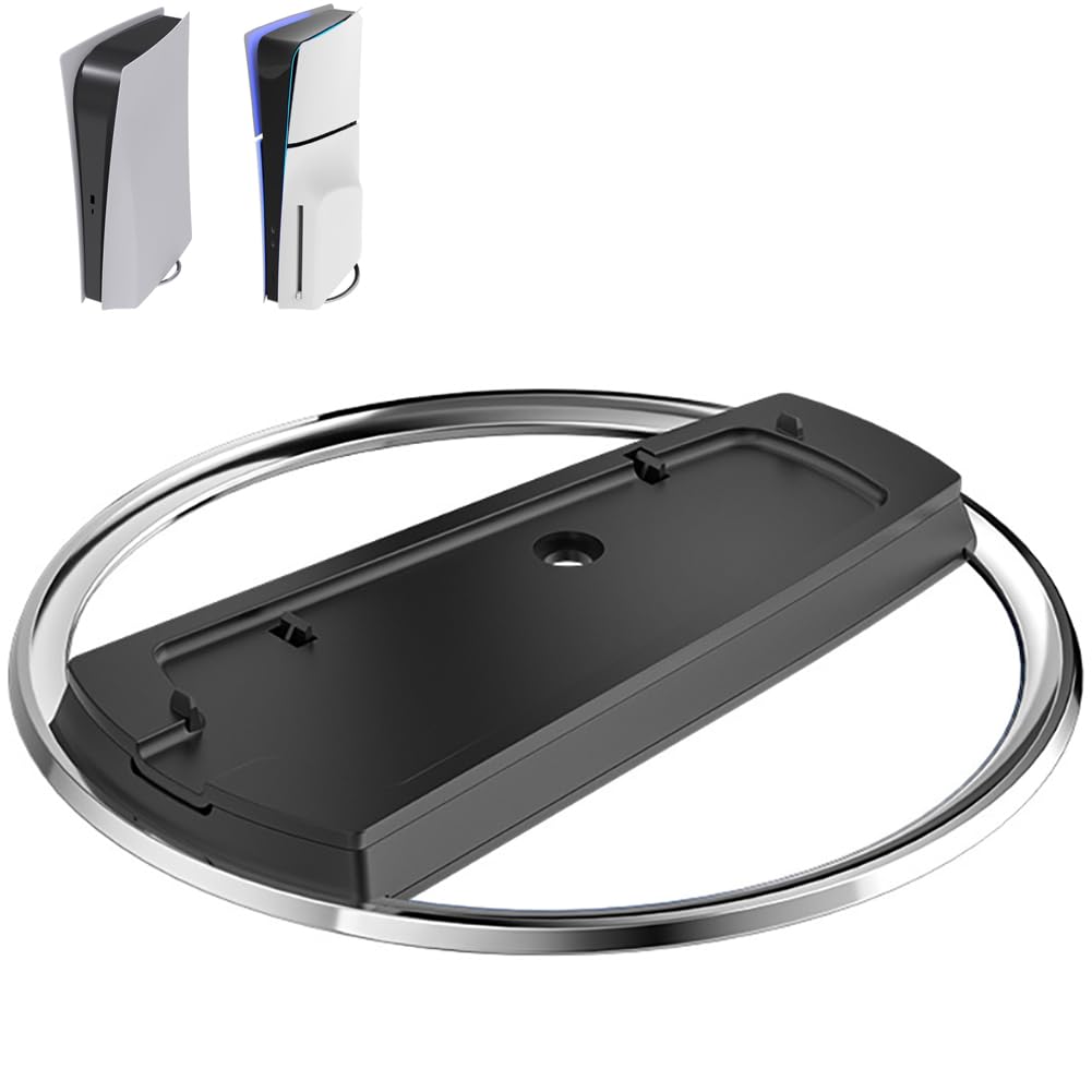 PS5 Slim Stand - Official OEM Vertical Base for PlayStation 5 & PS5 Slim (CFI-1000/2000) | Solid Black Console Stand | Perfect for Gaming Setup & Display