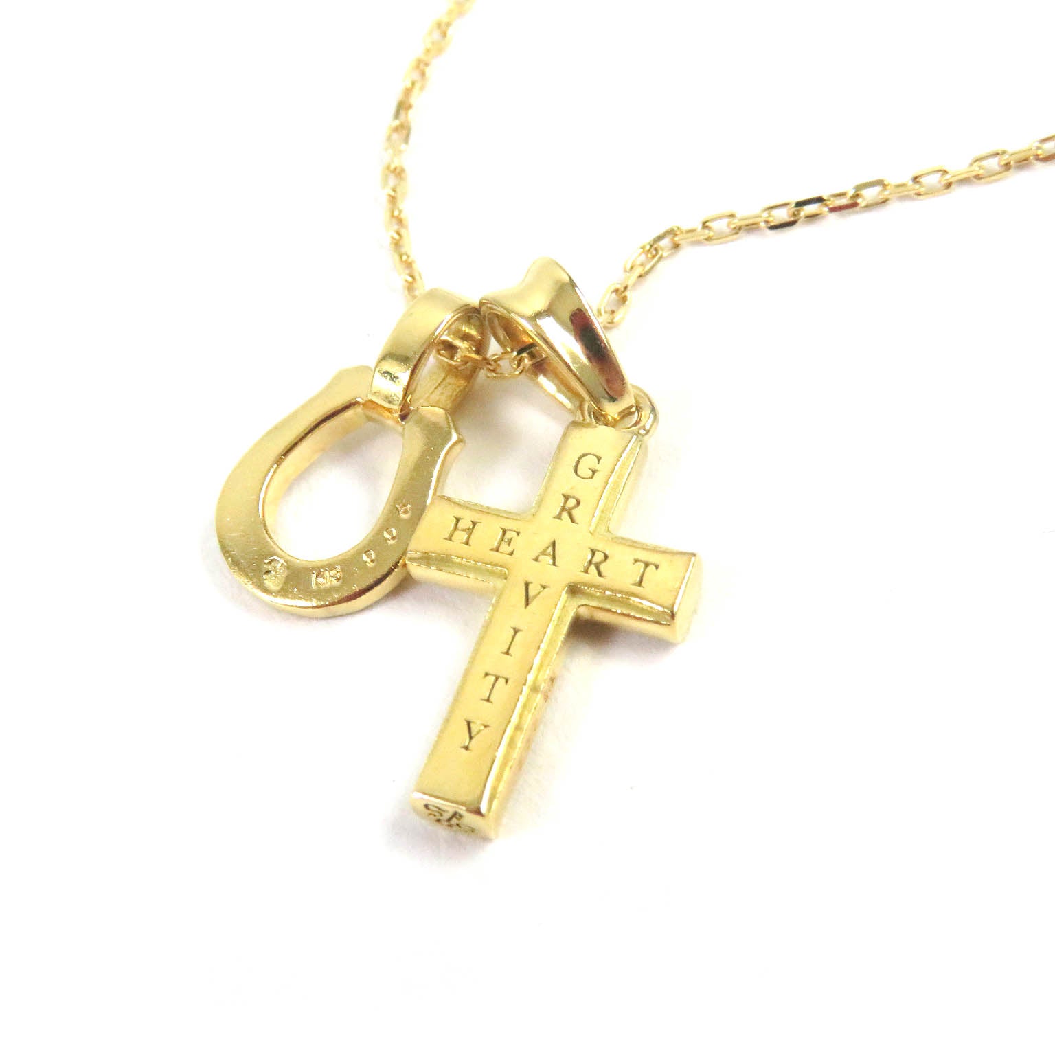 18K Gold Diamond Horseshoe Cross Pendant Necklace for Women - Elegant Jewelry Gift for Birthday, Anniversary & Special Occasions