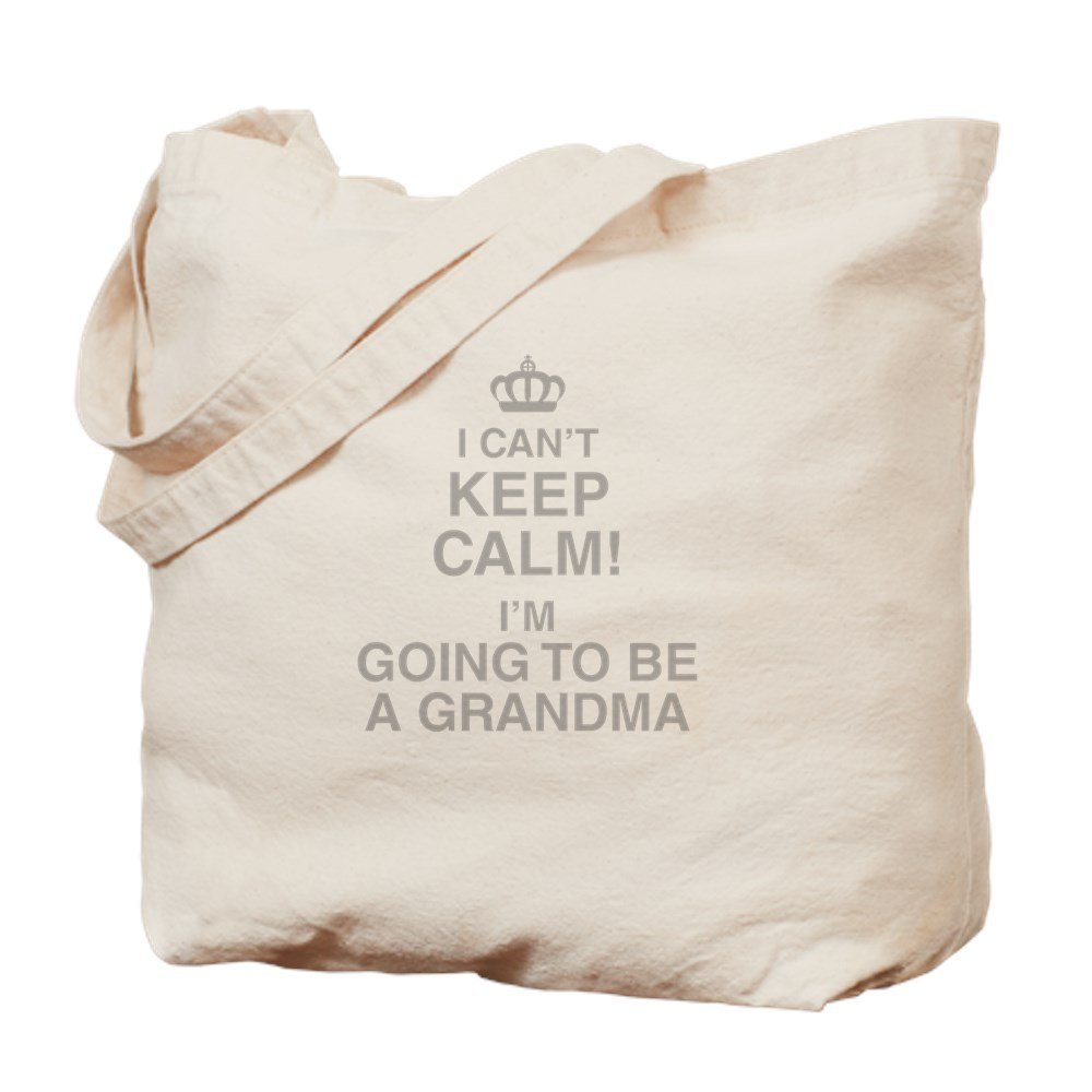 I Can't Keep Calm! I'm Going To Be A Grandma - Natural Canvas Tote Bag | Reusable Shopping Bag for Groceries, Beach & Daily Use | Funny Grandma Gift Idea