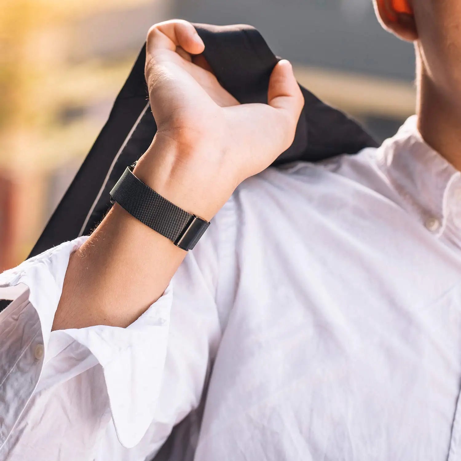 Premium Milanese Loop Strap with Secure Magnetic Clasp - Compatible with Apple Watch & Smartwatches - Ideal for Workouts, Business & Everyday Wear