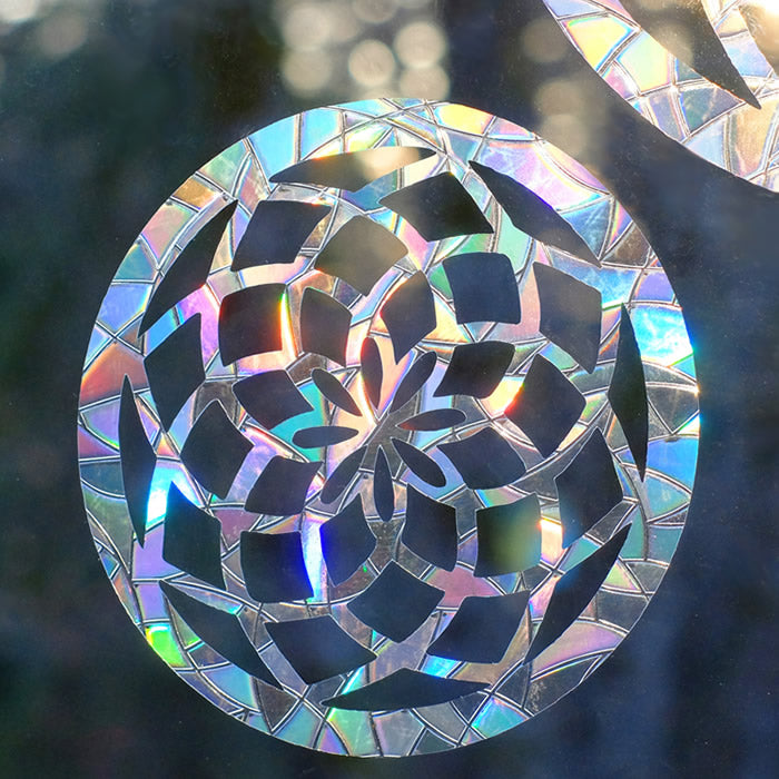 Stained Glass Mandala Window Gems - Set of 3 Colorful Sun Catchers for Home Decor, Meditation Rooms & Yoga Studios